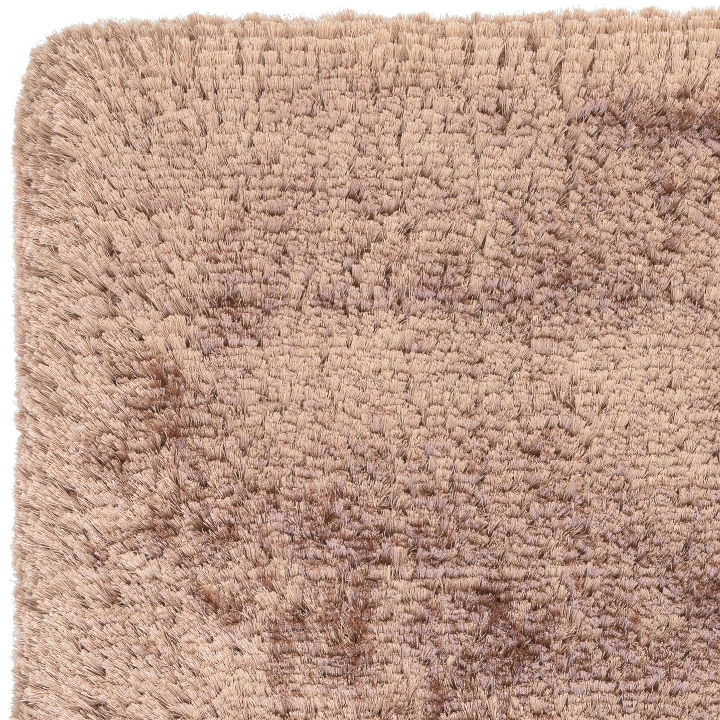 Plüschiger Shaggy-Teppich für Wohnzimmer und Schlafzimmer, Hochflor, dick, flauschig, handgefertigt, fusselfrei, seidig, schimmernd, glänzend, einfarbig, Hochflor-Teppich