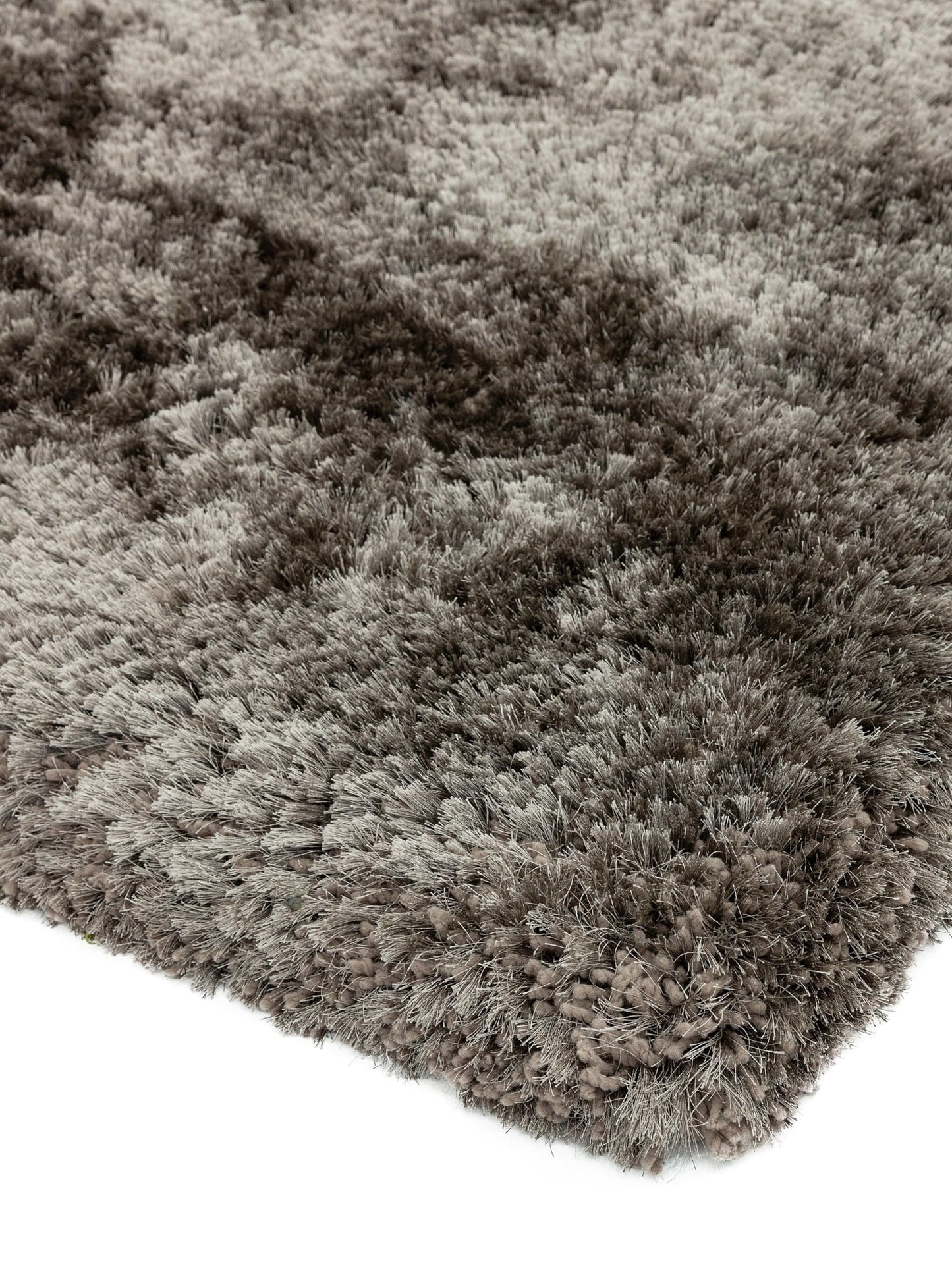 Plüschiger Shaggy-Teppich für Wohnzimmer und Schlafzimmer, Hochflor, dick, flauschig, handgefertigt, fusselfrei, seidig, schimmernd, glänzend, einfarbig, Hochflor-Teppich