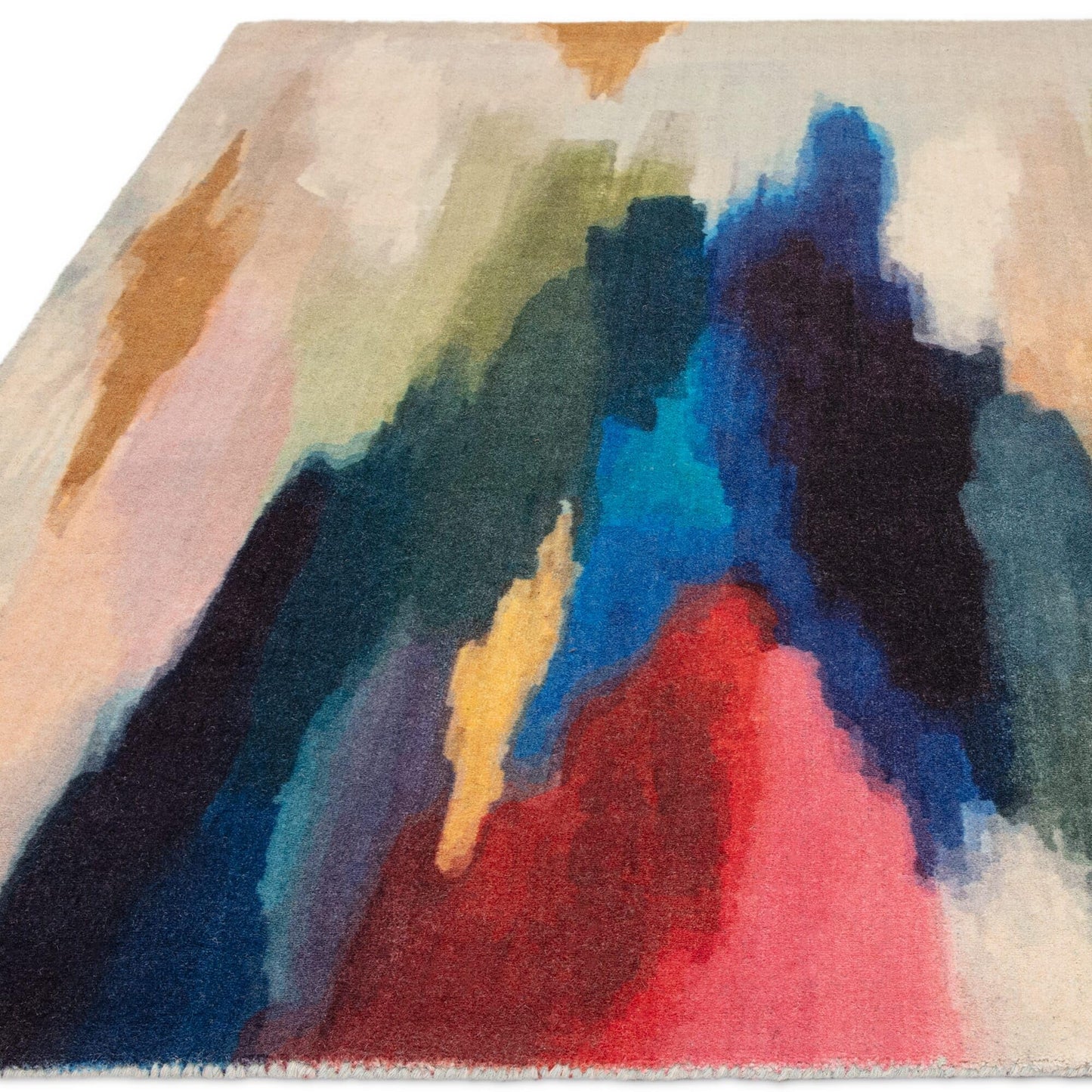 Vision Diffuse Stipple Impression Pigment Aquarell Kunst Design 100 % Wollteppiche