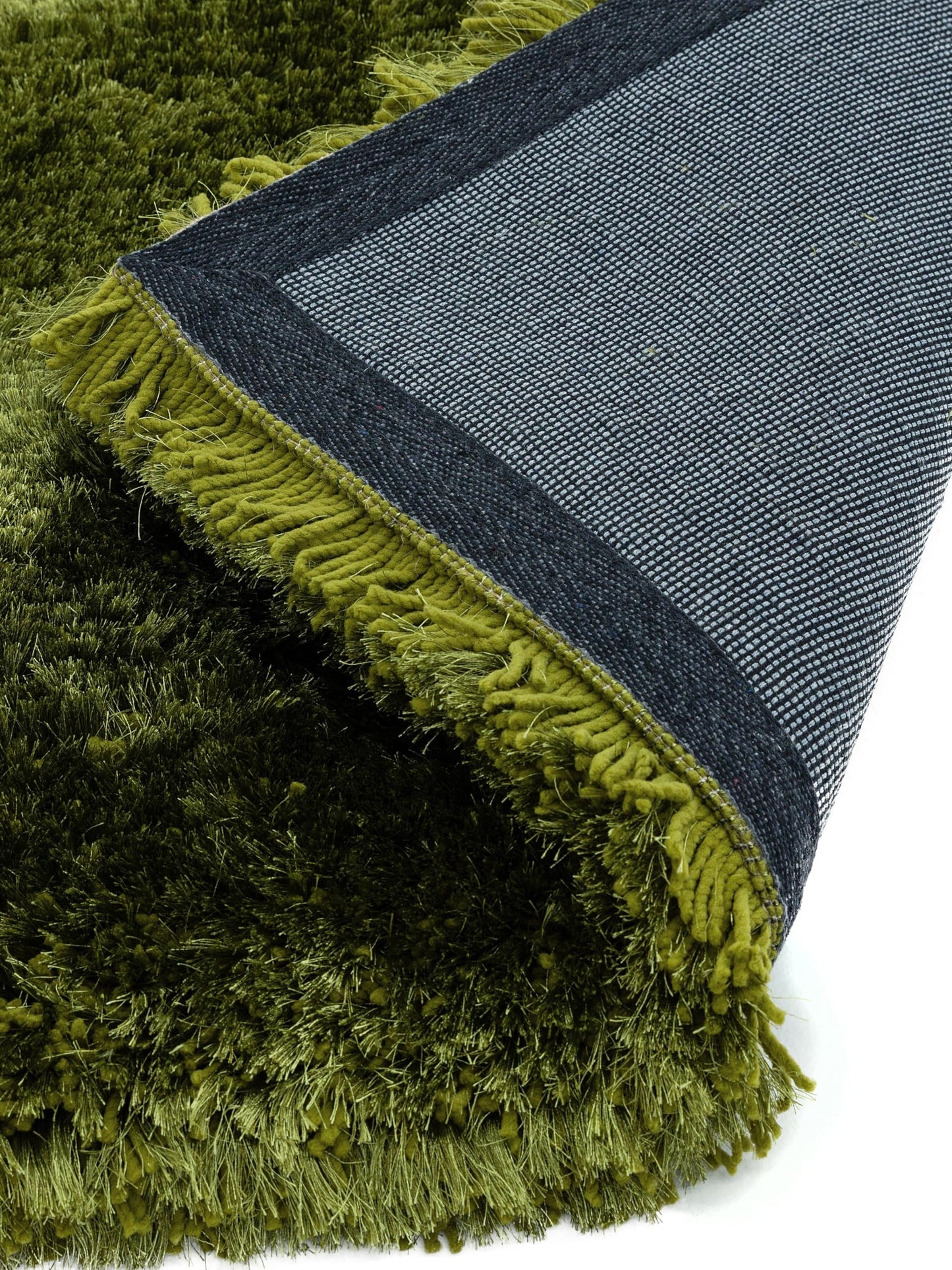 Plüschiger Shaggy-Teppich für Wohnzimmer und Schlafzimmer, Hochflor, dick, flauschig, handgefertigt, fusselfrei, seidig, schimmernd, glänzend, einfarbig, Hochflor-Teppich