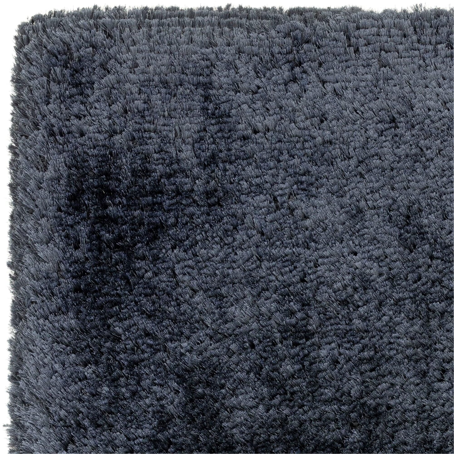 Plüschiger Shaggy-Teppich für Wohnzimmer und Schlafzimmer, Hochflor, dick, flauschig, handgefertigt, fusselfrei, seidig, schimmernd, glänzend, einfarbig, Hochflor-Teppich