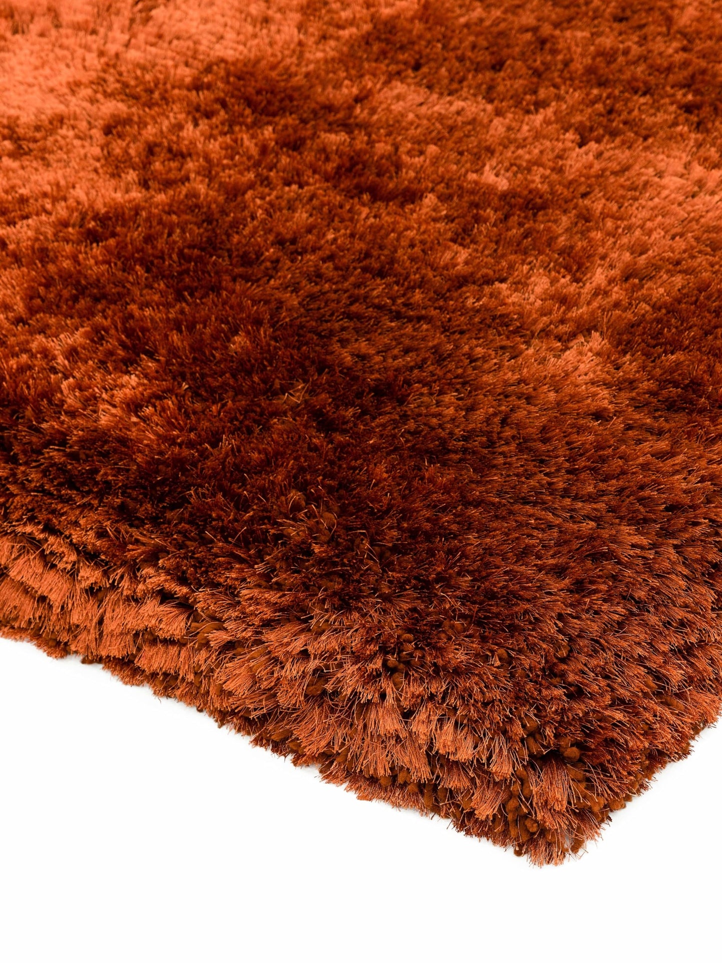 Plüschiger Shaggy-Teppich für Wohnzimmer und Schlafzimmer, Hochflor, dick, flauschig, handgefertigt, fusselfrei, seidig, schimmernd, glänzend, einfarbig, Hochflor-Teppich