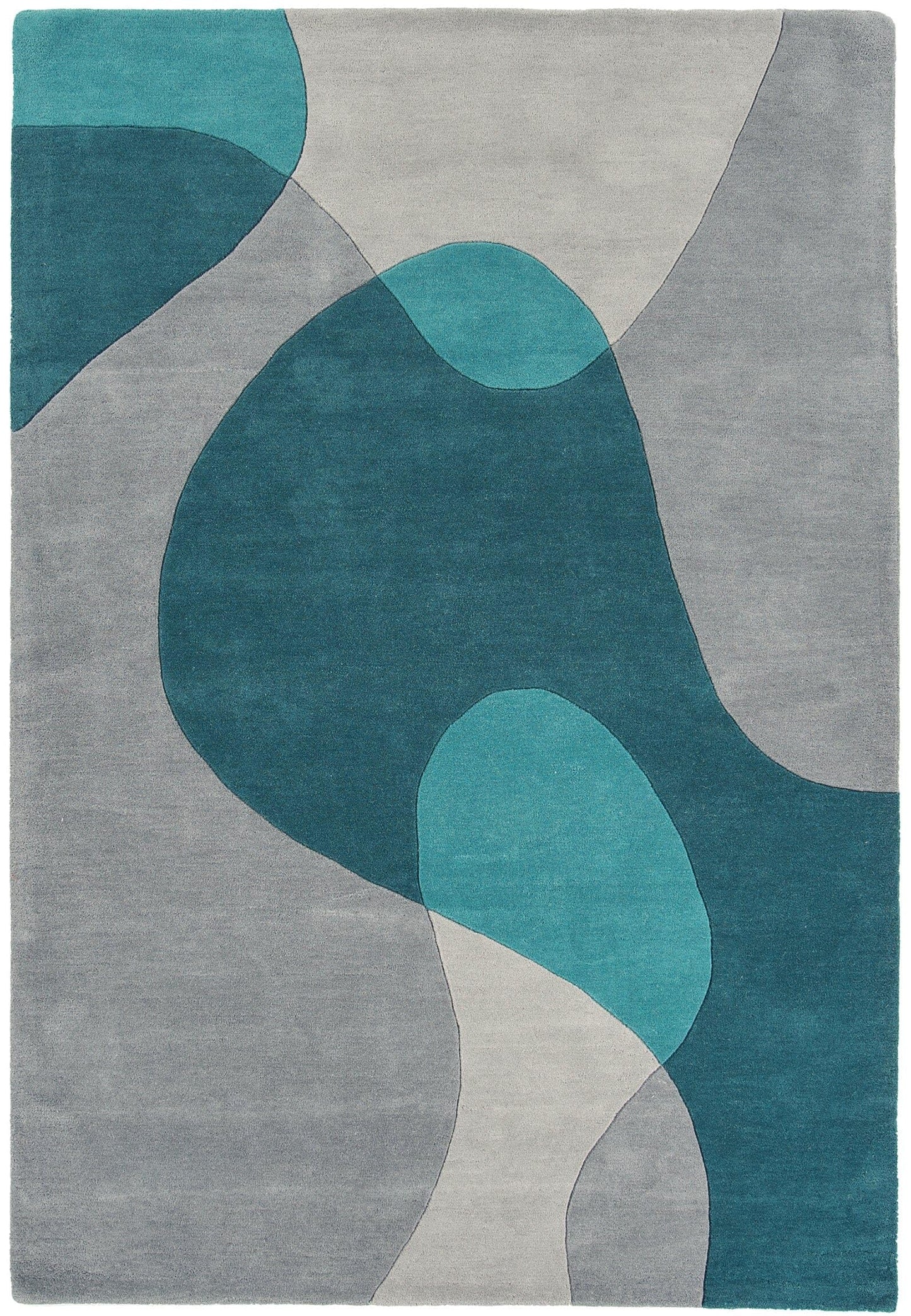 Matrix Arc Rug for Living Room Bedroom Soft Wool Hand Tufted Carpet Retro Geometric Multi Rug