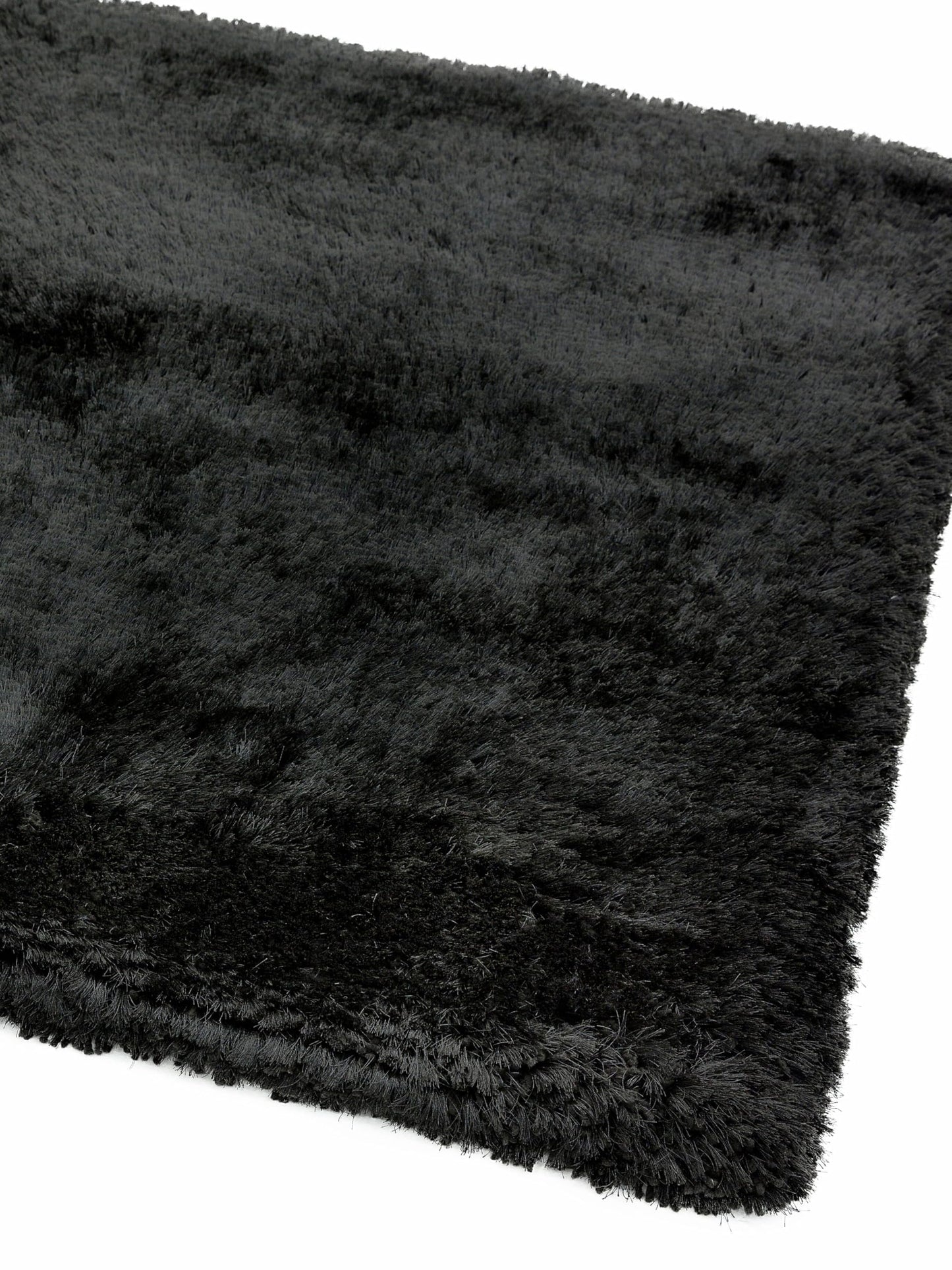 Plüschiger Shaggy-Teppich für Wohnzimmer und Schlafzimmer, Hochflor, dick, flauschig, handgefertigt, fusselfrei, seidig, schimmernd, glänzend, einfarbig, Hochflor-Teppich