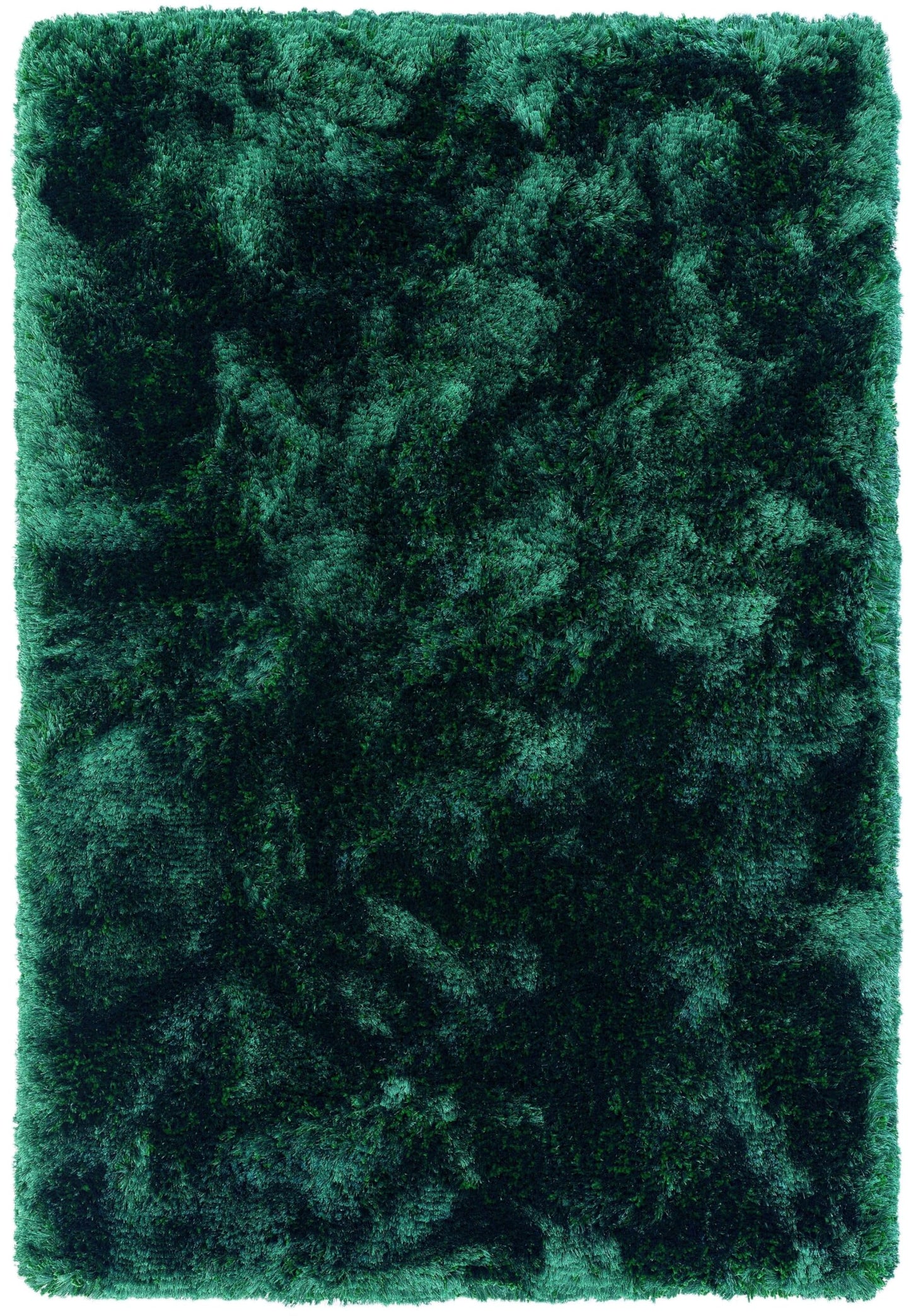 Plüschiger Shaggy-Teppich für Wohnzimmer und Schlafzimmer, Hochflor, dick, flauschig, handgefertigt, fusselfrei, seidig, schimmernd, glänzend, einfarbig, Hochflor-Teppich