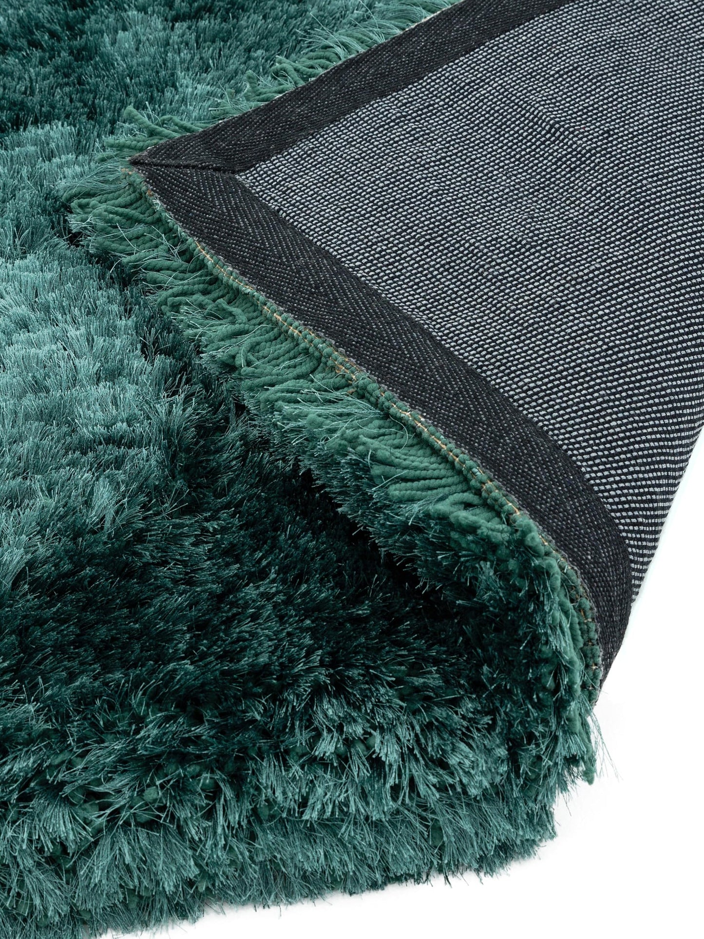 Plüschiger Shaggy-Teppich für Wohnzimmer und Schlafzimmer, Hochflor, dick, flauschig, handgefertigt, fusselfrei, seidig, schimmernd, glänzend, einfarbig, Hochflor-Teppich