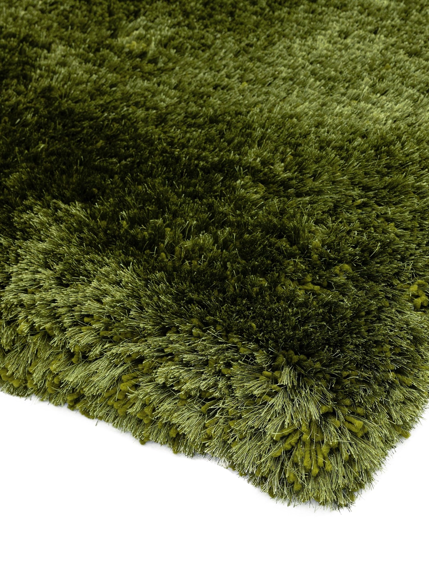 Plüschiger Shaggy-Teppich für Wohnzimmer und Schlafzimmer, Hochflor, dick, flauschig, handgefertigt, fusselfrei, seidig, schimmernd, glänzend, einfarbig, Hochflor-Teppich