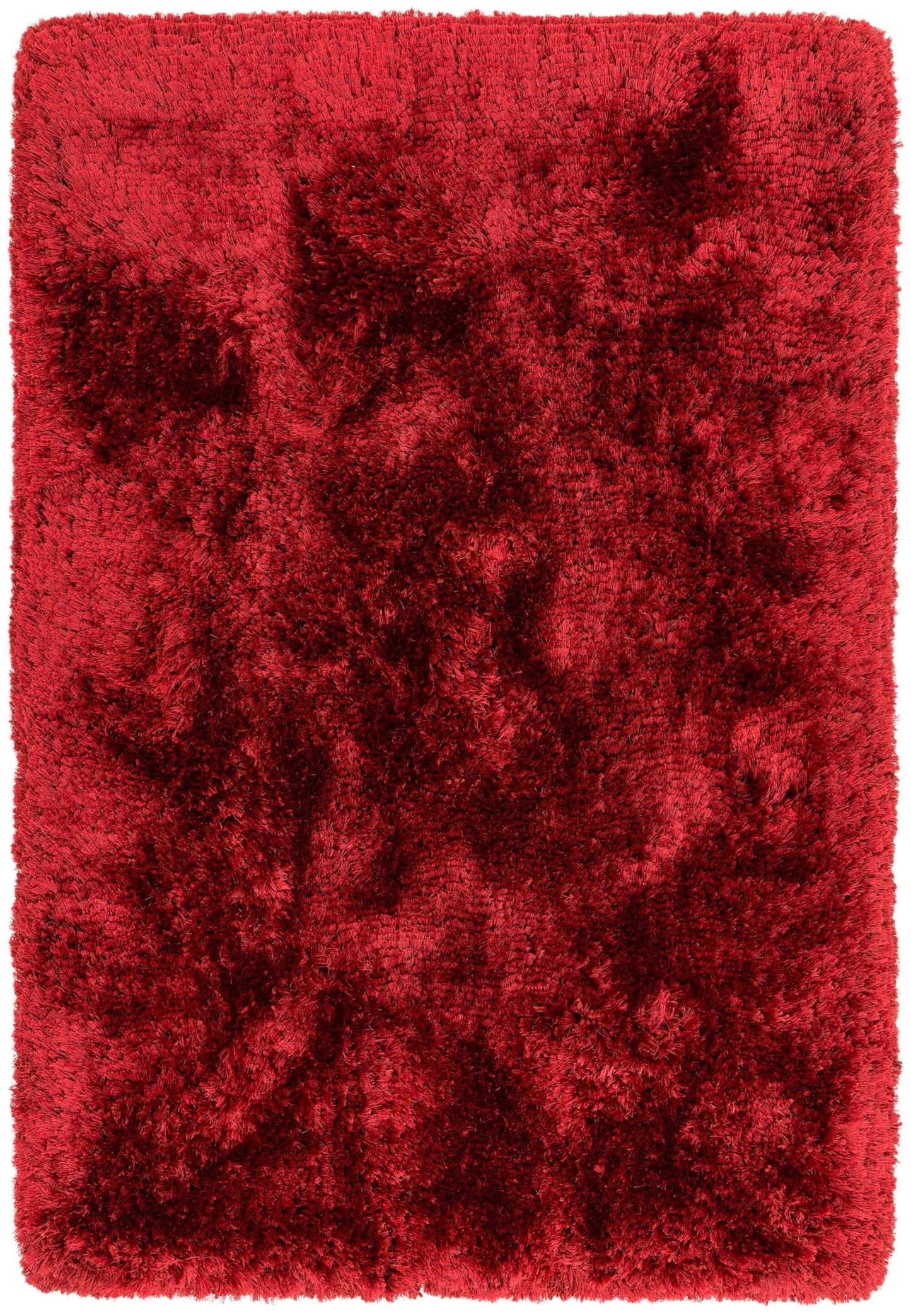 Plüschiger Shaggy-Teppich für Wohnzimmer und Schlafzimmer, Hochflor, dick, flauschig, handgefertigt, fusselfrei, seidig, schimmernd, glänzend, einfarbig, Hochflor-Teppich