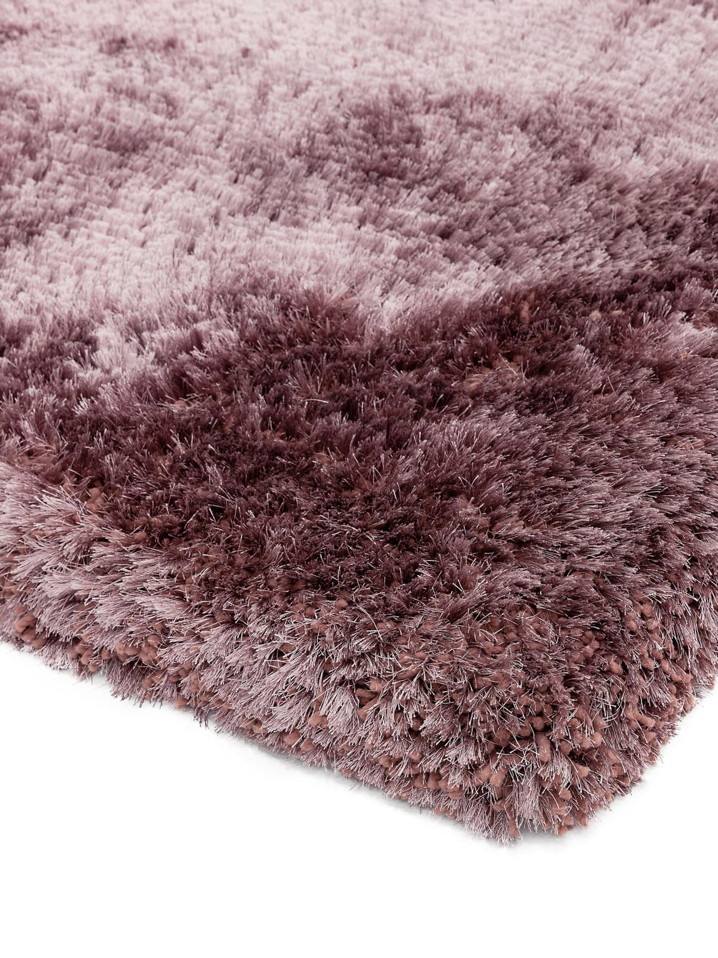 Plüschiger Shaggy-Teppich für Wohnzimmer und Schlafzimmer, Hochflor, dick, flauschig, handgefertigt, fusselfrei, seidig, schimmernd, glänzend, einfarbig, Hochflor-Teppich