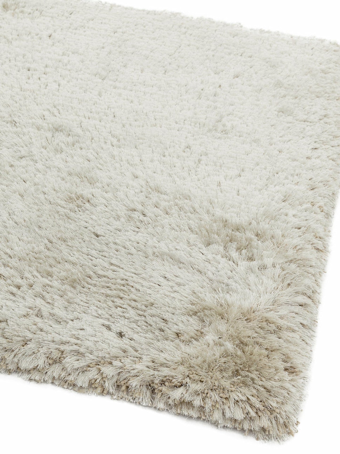 Plüschiger Shaggy-Teppich für Wohnzimmer und Schlafzimmer, Hochflor, dick, flauschig, handgefertigt, fusselfrei, seidig, schimmernd, glänzend, einfarbig, Hochflor-Teppich