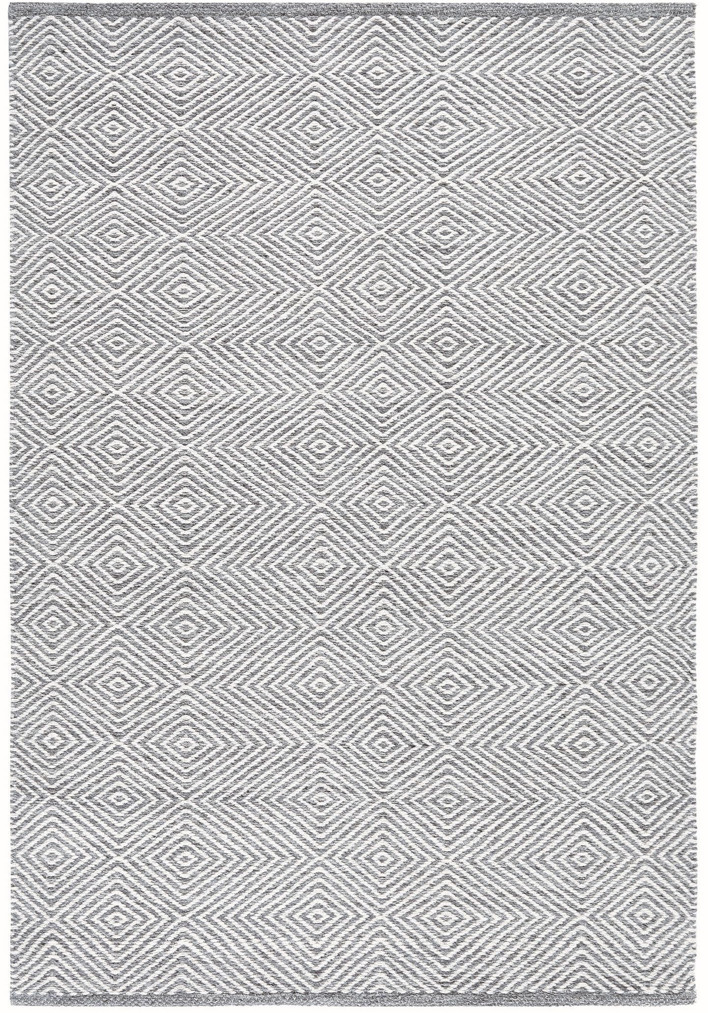 Flatweave Hand Woven Wool Rug for Living Room Dining Room Bedroom Kitchen Geometric Diamond Pattern Home Decor Area Rug