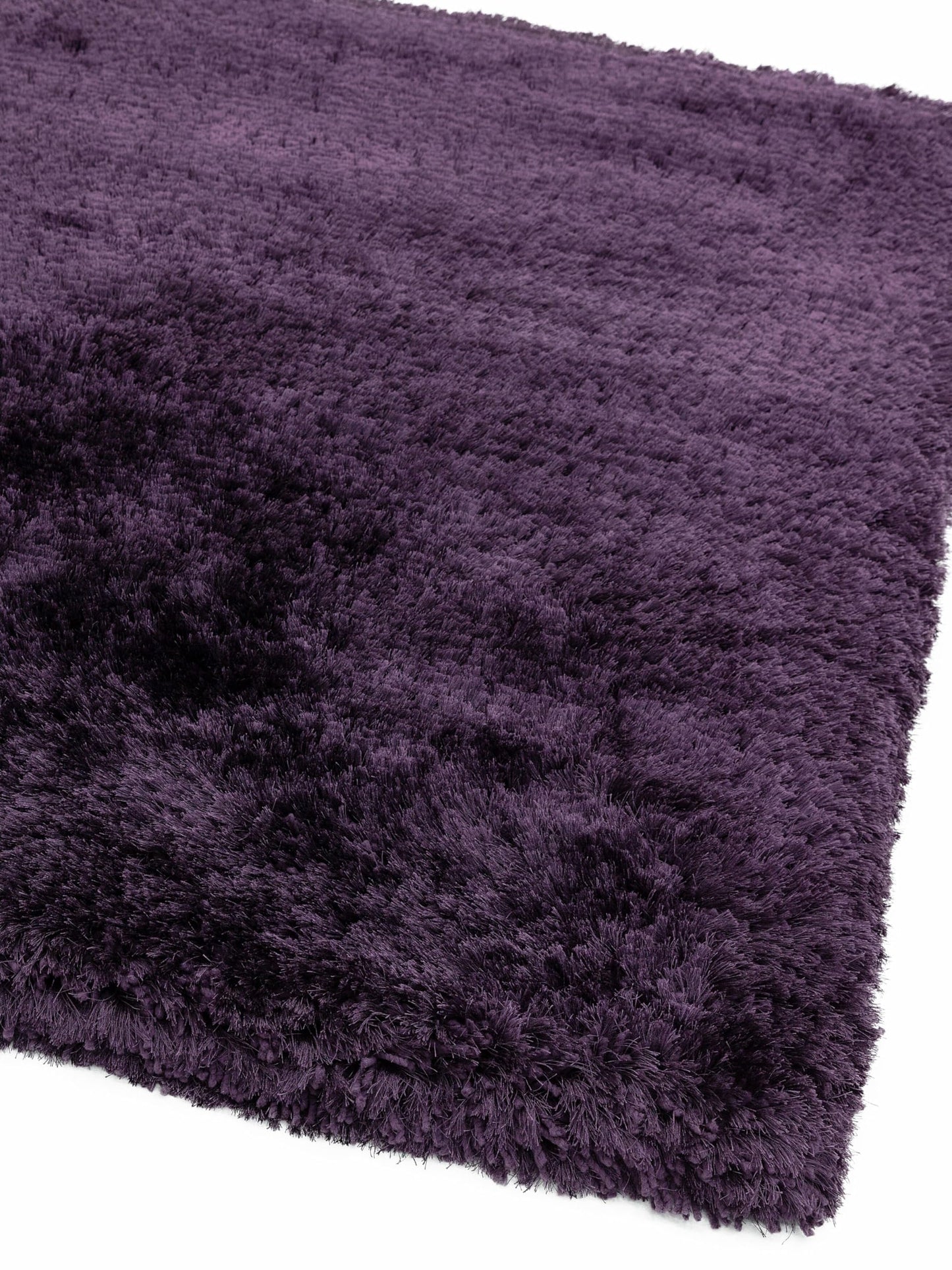Plüschiger Shaggy-Teppich für Wohnzimmer und Schlafzimmer, Hochflor, dick, flauschig, handgefertigt, fusselfrei, seidig, schimmernd, glänzend, einfarbig, Hochflor-Teppich