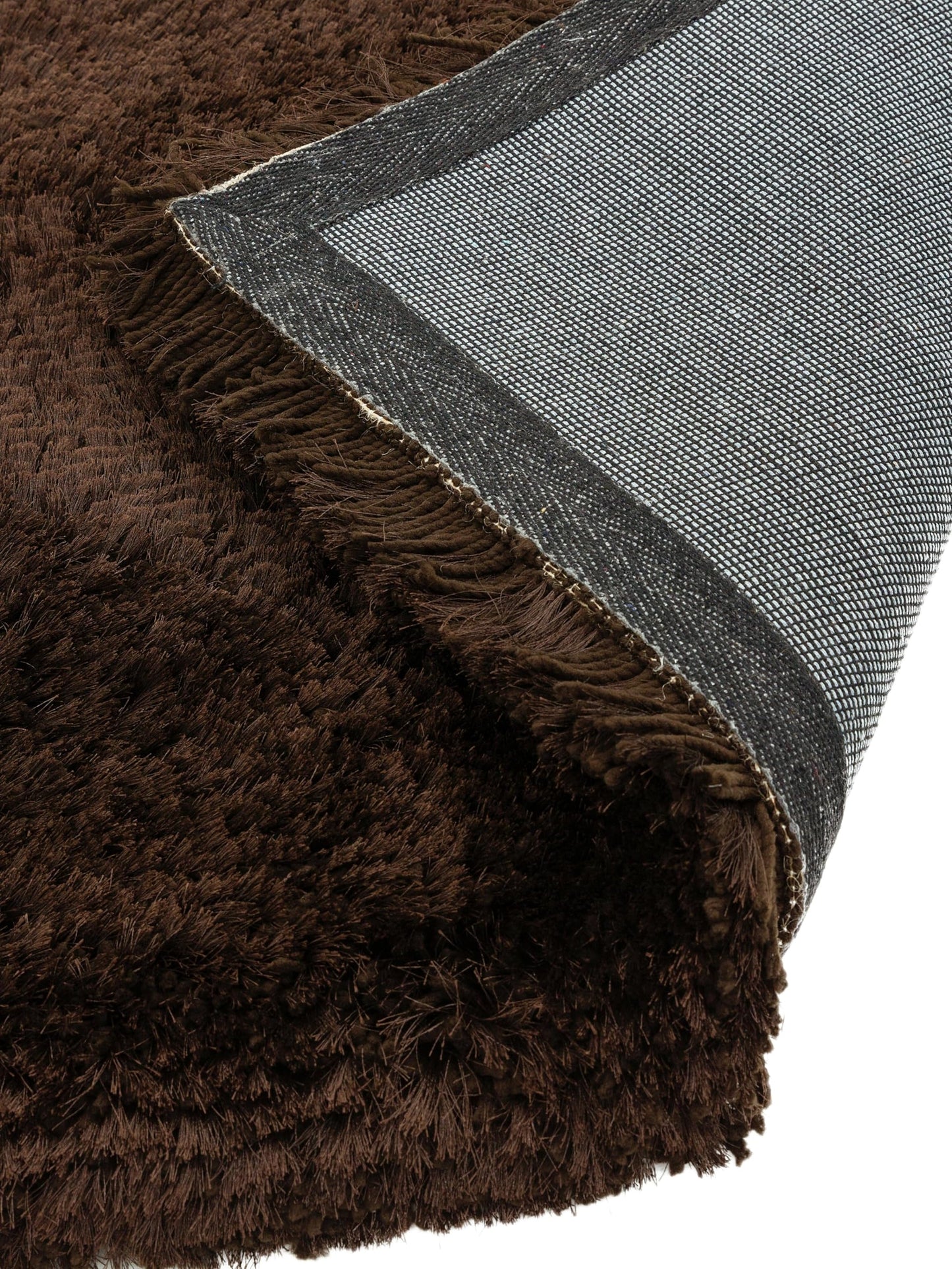 Plüschiger Shaggy-Teppich für Wohnzimmer und Schlafzimmer, Hochflor, dick, flauschig, handgefertigt, fusselfrei, seidig, schimmernd, glänzend, einfarbig, Hochflor-Teppich