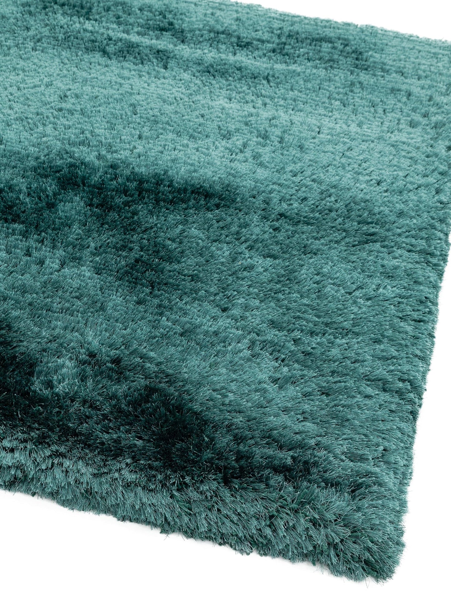 Plüschiger Shaggy-Teppich für Wohnzimmer und Schlafzimmer, Hochflor, dick, flauschig, handgefertigt, fusselfrei, seidig, schimmernd, glänzend, einfarbig, Hochflor-Teppich
