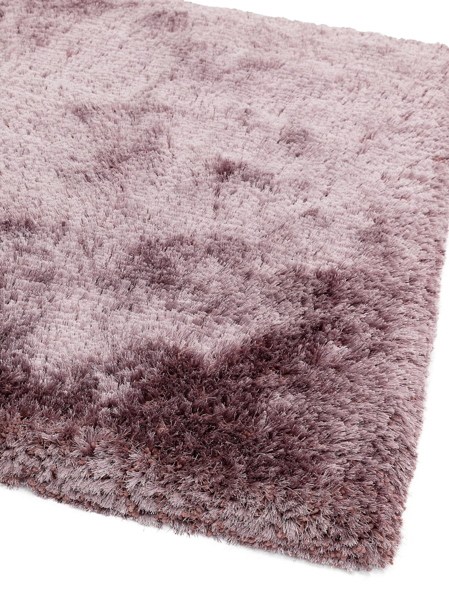 Plüschiger Shaggy-Teppich für Wohnzimmer und Schlafzimmer, Hochflor, dick, flauschig, handgefertigt, fusselfrei, seidig, schimmernd, glänzend, einfarbig, Hochflor-Teppich