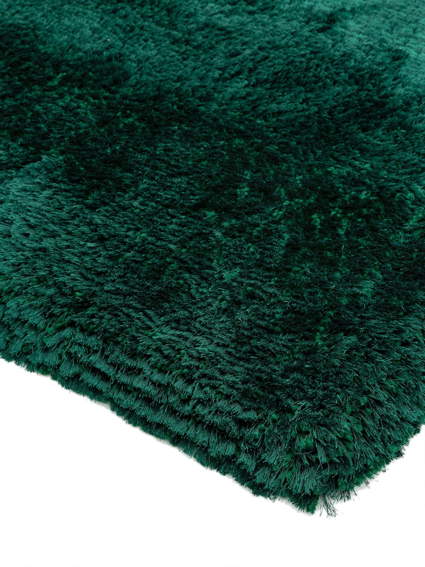 Plüschiger Shaggy-Teppich für Wohnzimmer und Schlafzimmer, Hochflor, dick, flauschig, handgefertigt, fusselfrei, seidig, schimmernd, glänzend, einfarbig, Hochflor-Teppich