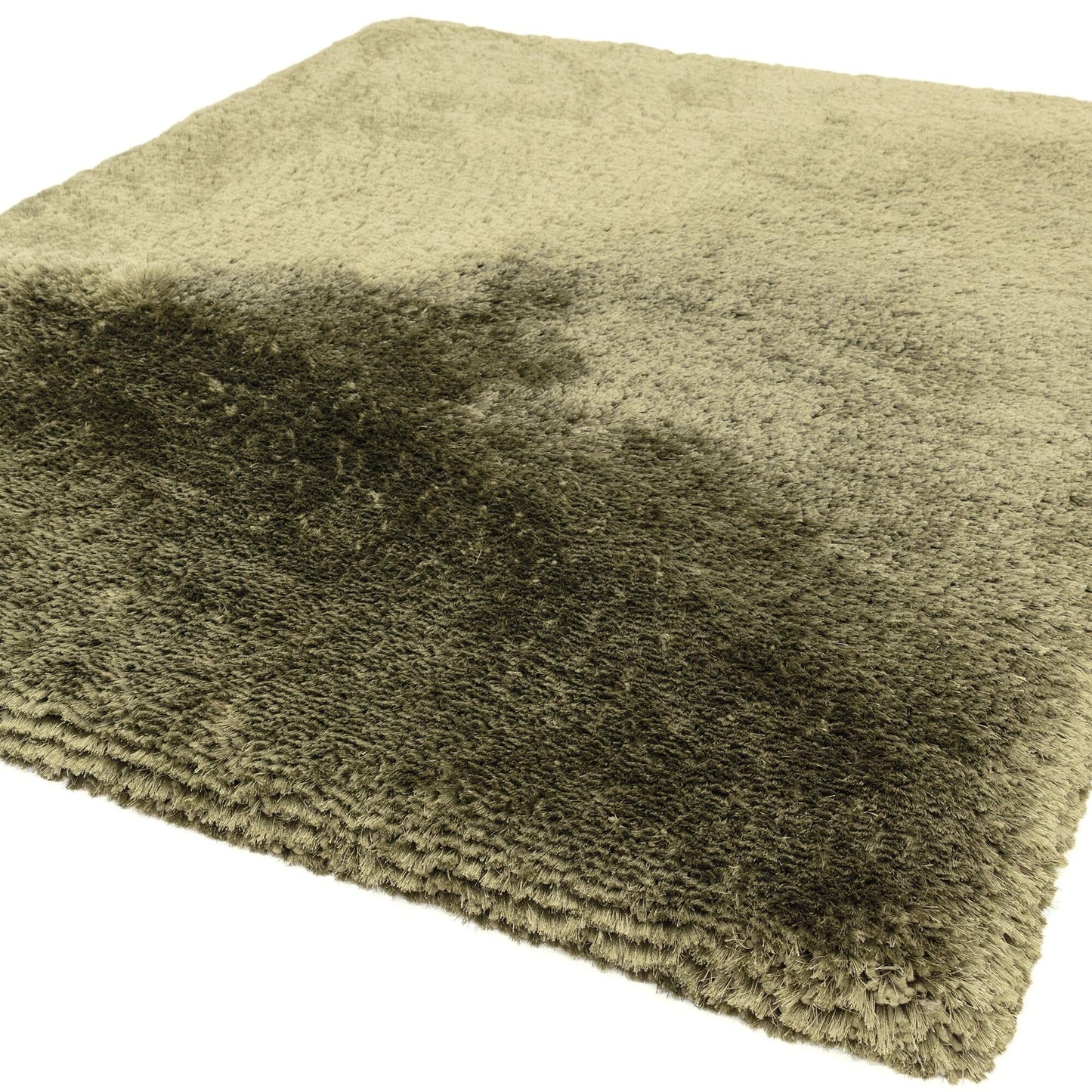 Plüschiger Shaggy-Teppich für Wohnzimmer und Schlafzimmer, Hochflor, dick, flauschig, handgefertigt, fusselfrei, seidig, schimmernd, glänzend, einfarbig, Hochflor-Teppich