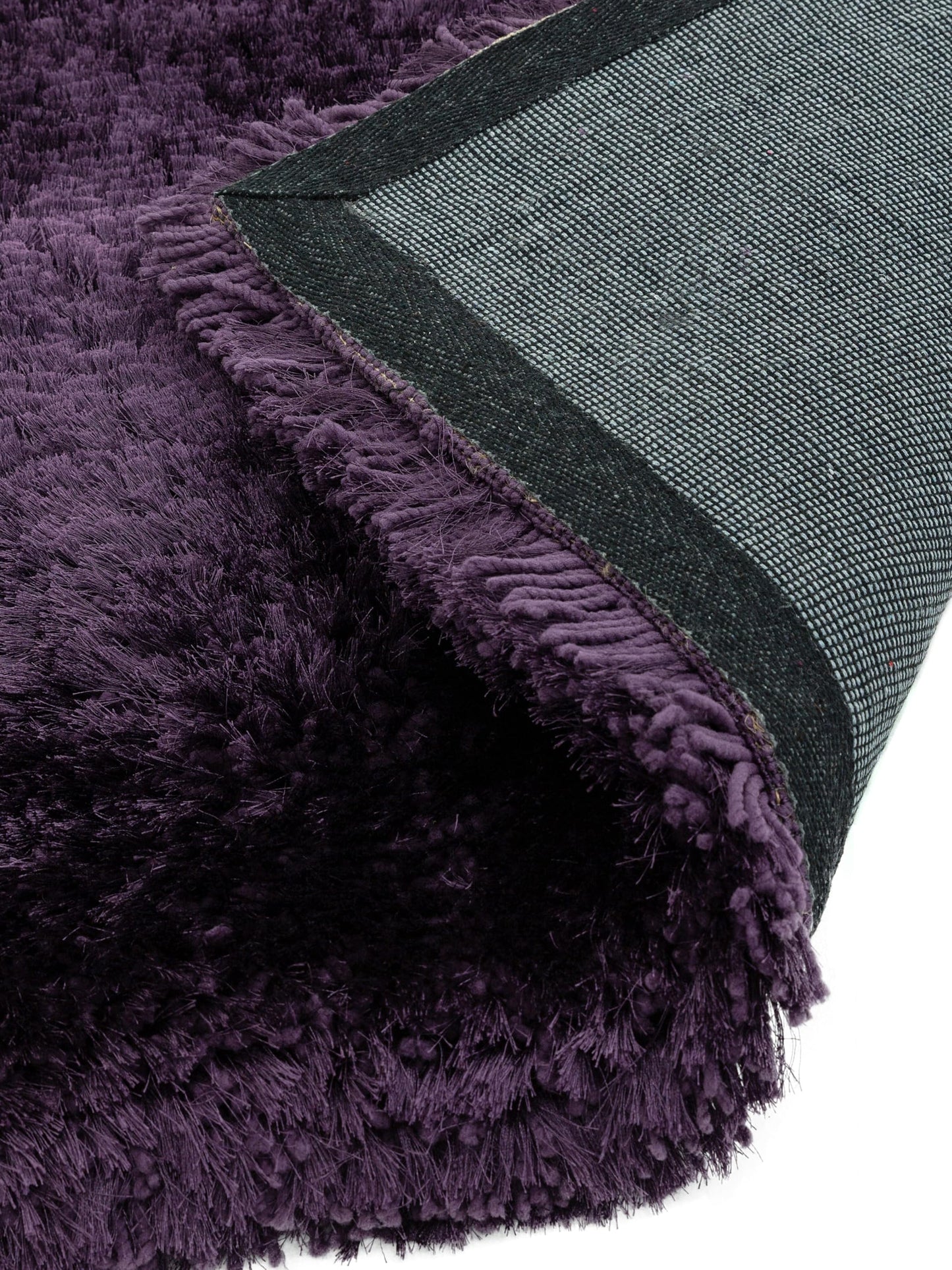 Plüschiger Shaggy-Teppich für Wohnzimmer und Schlafzimmer, Hochflor, dick, flauschig, handgefertigt, fusselfrei, seidig, schimmernd, glänzend, einfarbig, Hochflor-Teppich