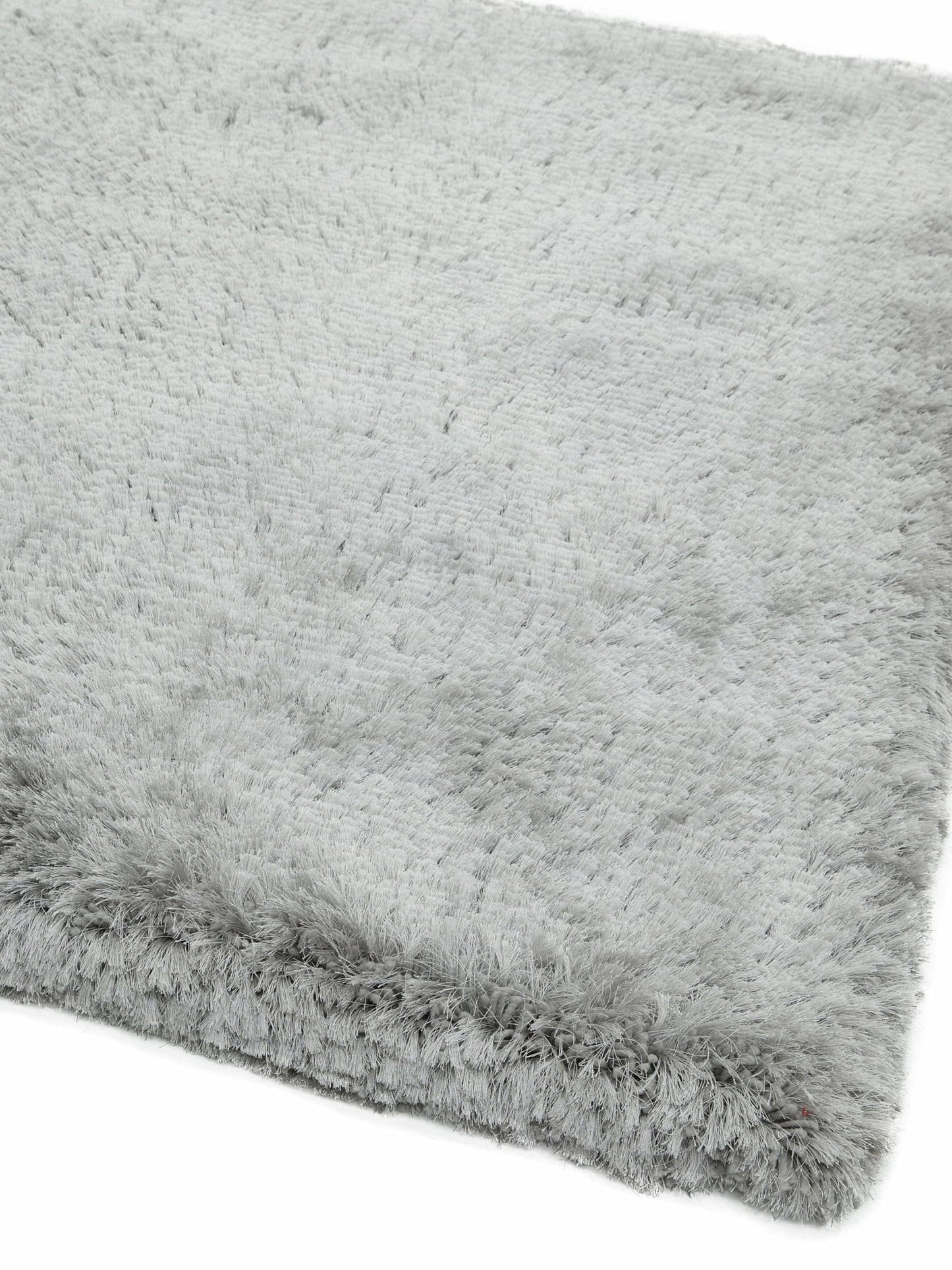 Plüschiger Shaggy-Teppich für Wohnzimmer und Schlafzimmer, Hochflor, dick, flauschig, handgefertigt, fusselfrei, seidig, schimmernd, glänzend, einfarbig, Hochflor-Teppich