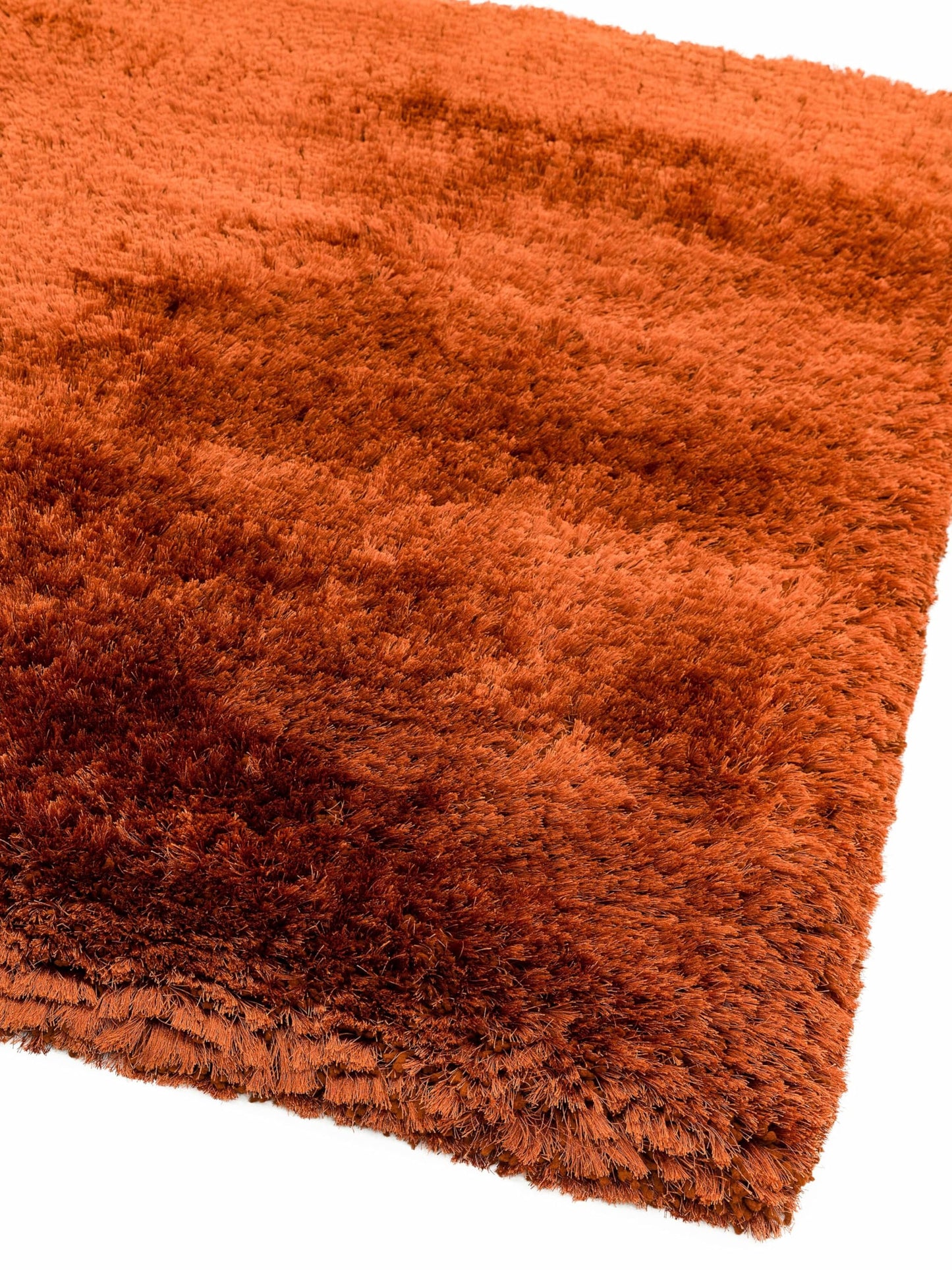 Plüschiger Shaggy-Teppich für Wohnzimmer und Schlafzimmer, Hochflor, dick, flauschig, handgefertigt, fusselfrei, seidig, schimmernd, glänzend, einfarbig, Hochflor-Teppich