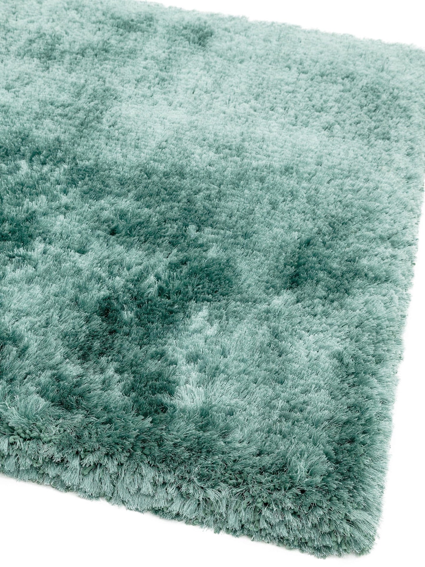 Plüschiger Shaggy-Teppich für Wohnzimmer und Schlafzimmer, Hochflor, dick, flauschig, handgefertigt, fusselfrei, seidig, schimmernd, glänzend, einfarbig, Hochflor-Teppich
