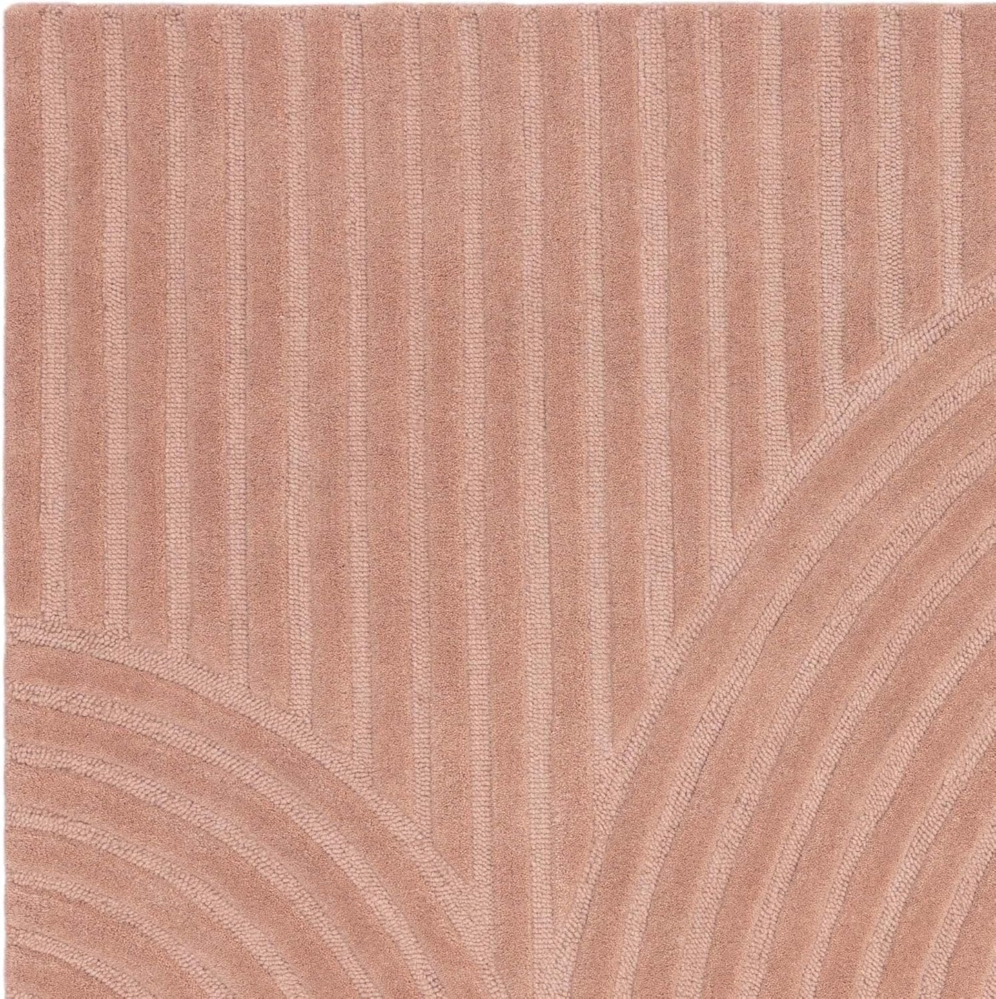 Handmade Wool Rug Geometric Modern Classic Soft Luxury – Hague Blush Pink