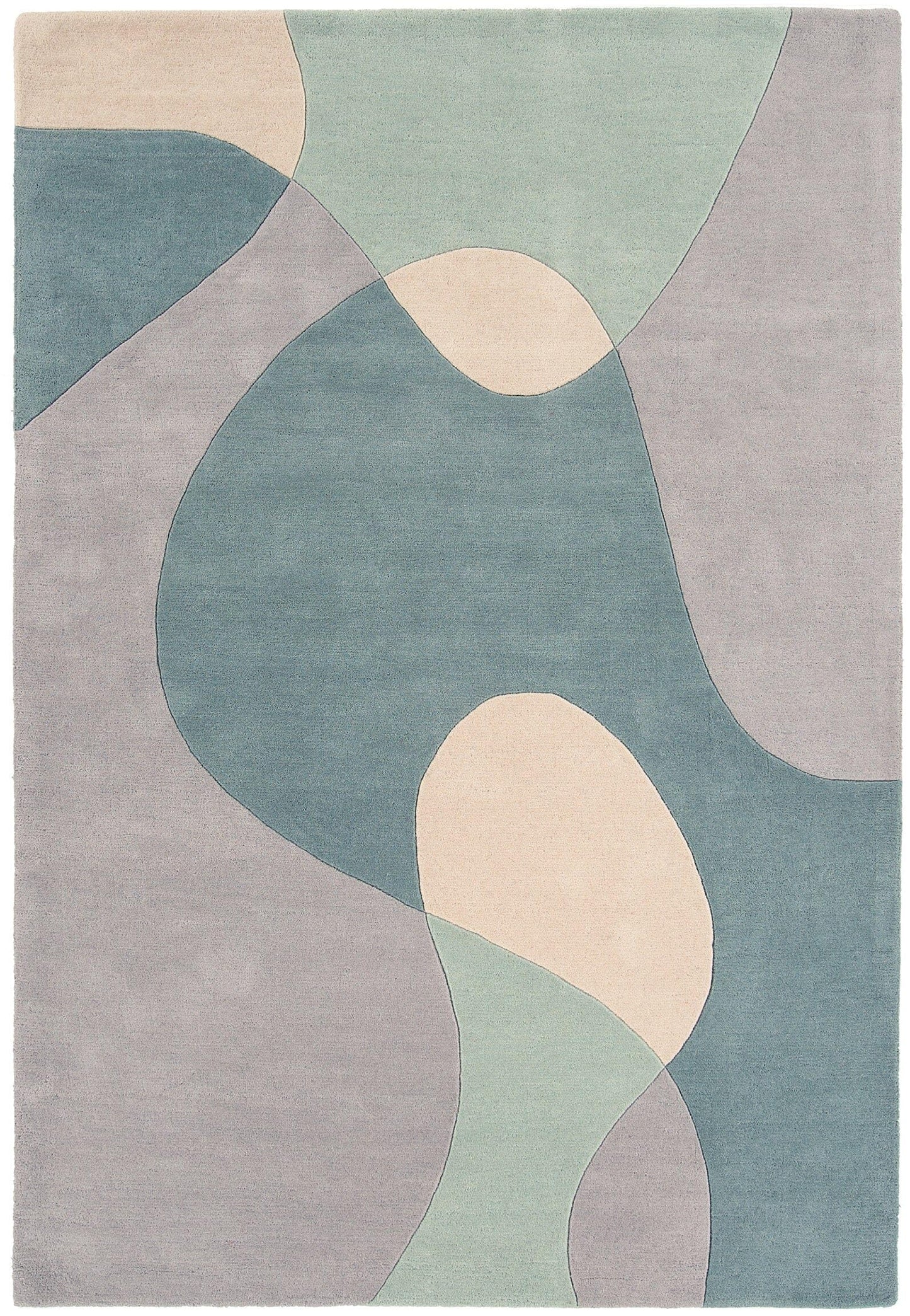 Matrix Arc Rug for Living Room Bedroom Soft Wool Hand Tufted Carpet Retro Geometric Multi Rug