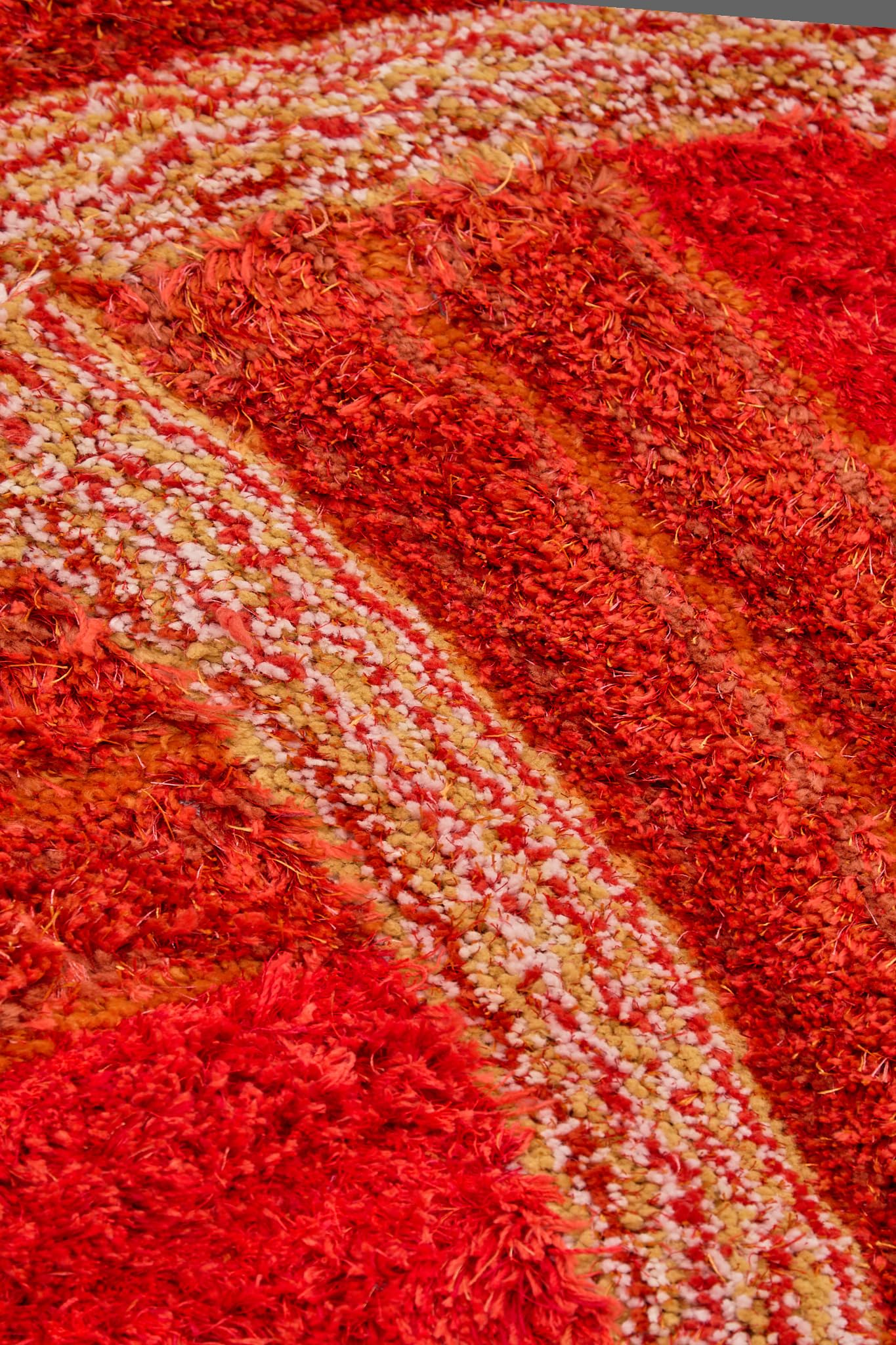 Hochflorteppich für Wohnzimmer, Schlafzimmer, Esszimmer, weicher Plüsch, flauschig, seidig, Stella-Wirbelmuster, 3D-Hochflorteppich in großer Größe, 160 x 230 cm (5'3" x 7'7")
