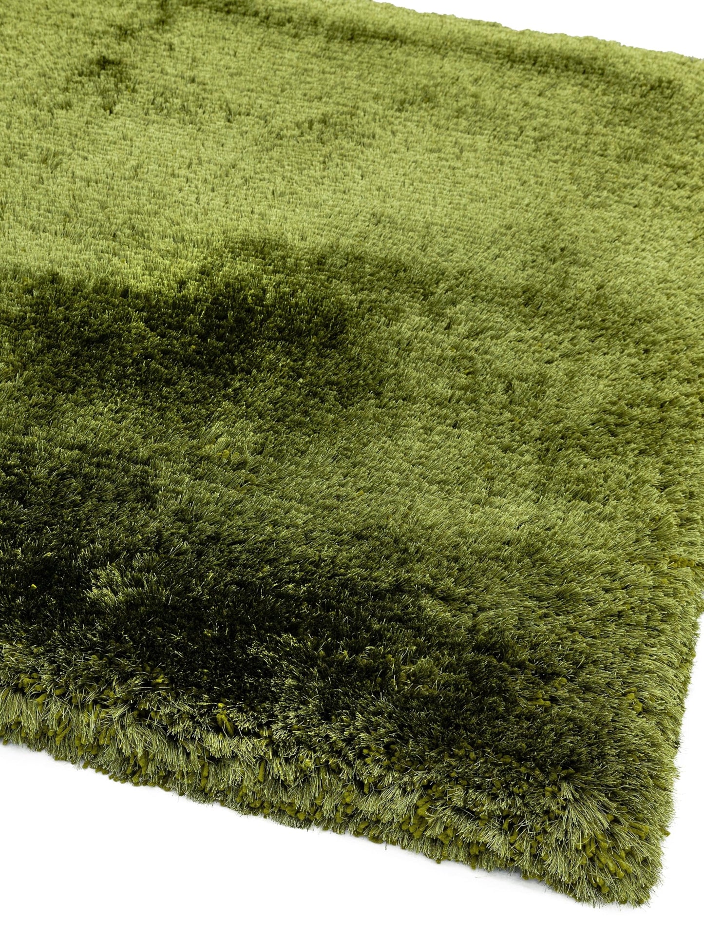 Plüschiger Shaggy-Teppich für Wohnzimmer und Schlafzimmer, Hochflor, dick, flauschig, handgefertigt, fusselfrei, seidig, schimmernd, glänzend, einfarbig, Hochflor-Teppich