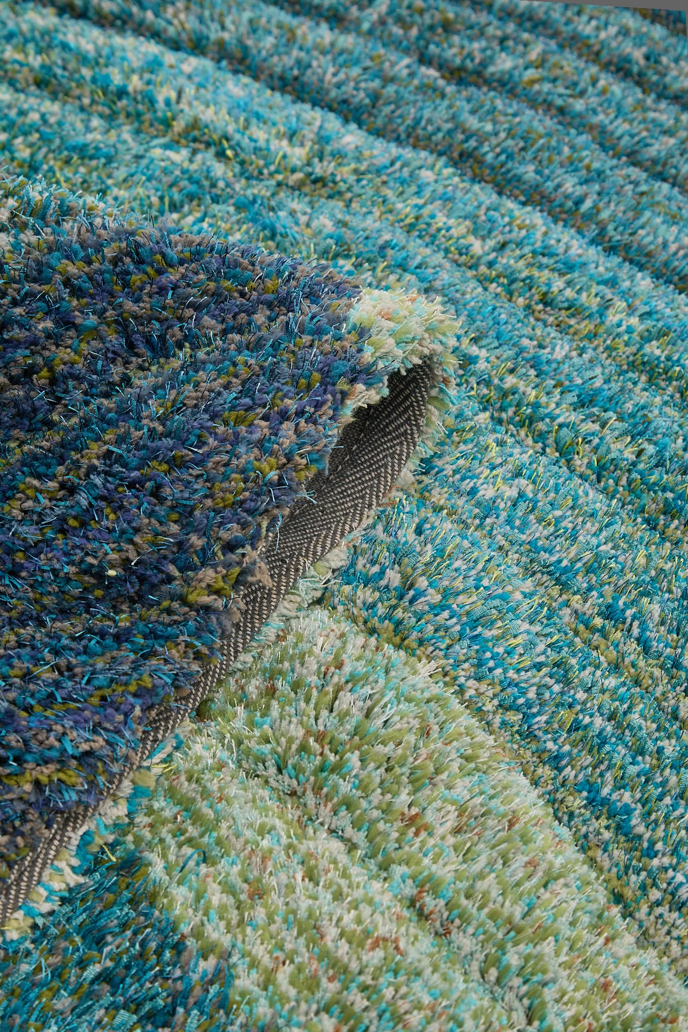 Hochflorteppich für Wohnzimmer, Schlafzimmer, Esszimmer, weicher Plüsch, flauschig, seidig, Stella-Wirbelmuster, 3D-Hochflorteppich in großer Größe, 160 x 230 cm (5'3" x 7'7")