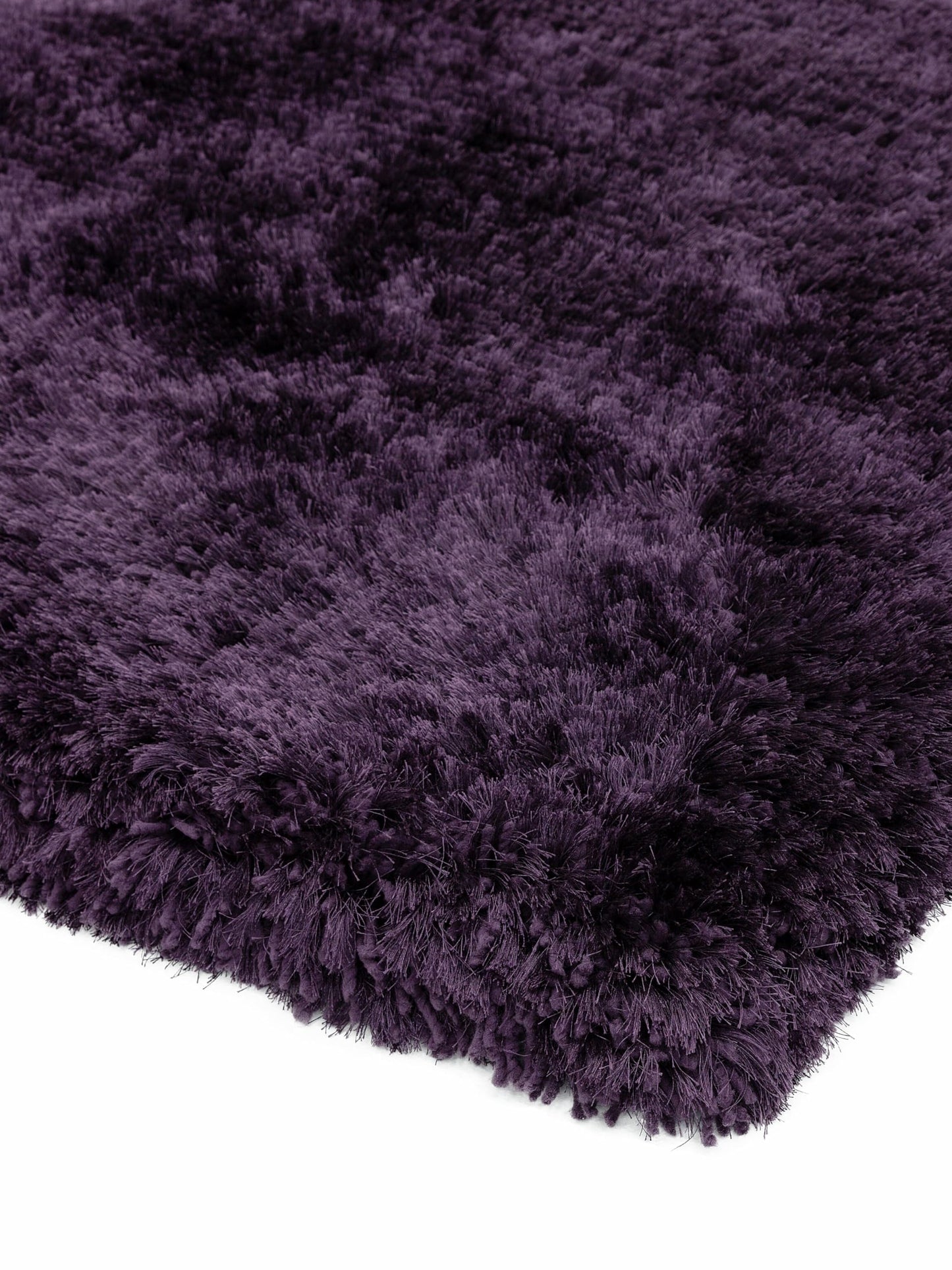 Plüschiger Shaggy-Teppich für Wohnzimmer und Schlafzimmer, Hochflor, dick, flauschig, handgefertigt, fusselfrei, seidig, schimmernd, glänzend, einfarbig, Hochflor-Teppich