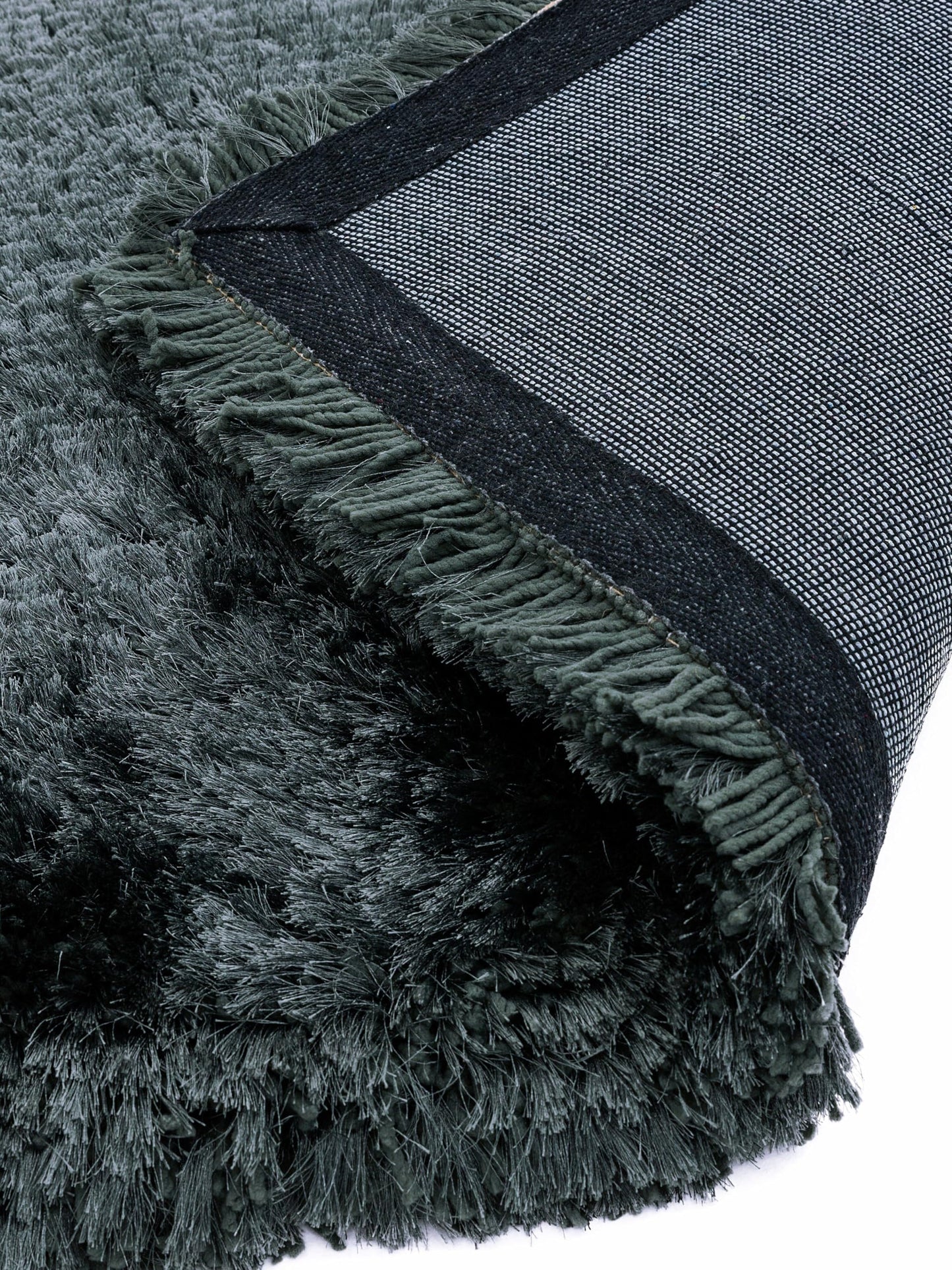Plüschiger Shaggy-Teppich für Wohnzimmer und Schlafzimmer, Hochflor, dick, flauschig, handgefertigt, fusselfrei, seidig, schimmernd, glänzend, einfarbig, Hochflor-Teppich