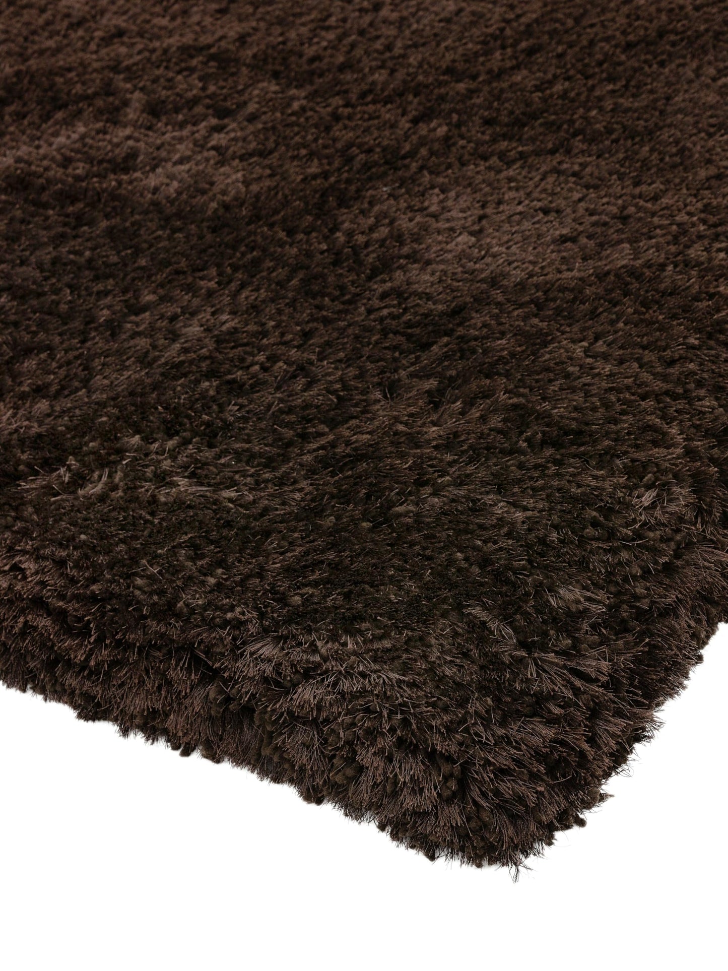 Plüschiger Shaggy-Teppich für Wohnzimmer und Schlafzimmer, Hochflor, dick, flauschig, handgefertigt, fusselfrei, seidig, schimmernd, glänzend, einfarbig, Hochflor-Teppich