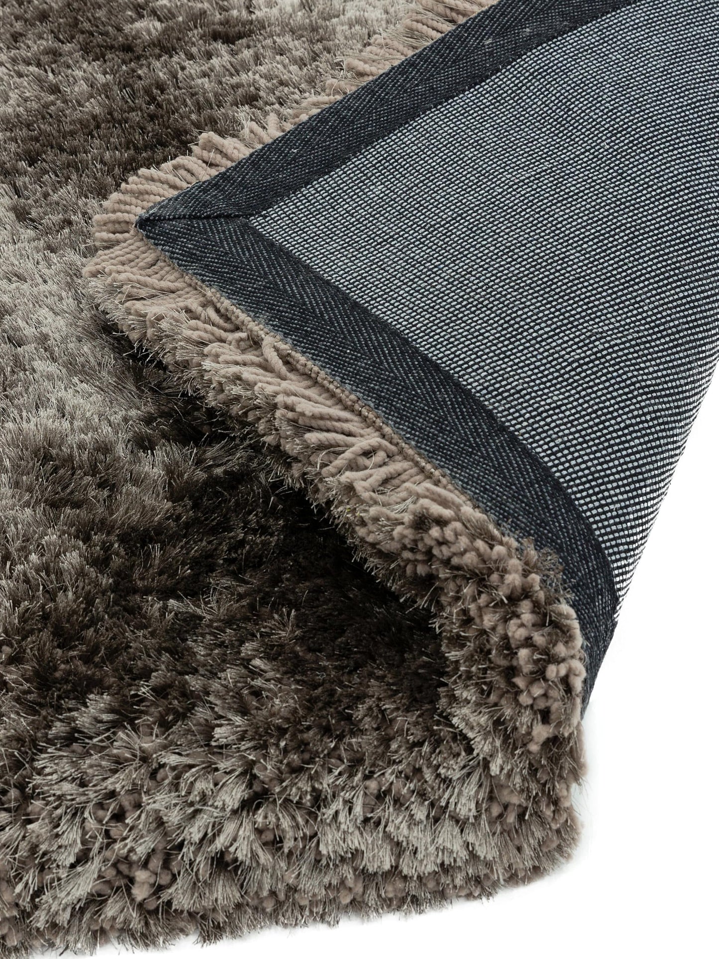 Plüschiger Shaggy-Teppich für Wohnzimmer und Schlafzimmer, Hochflor, dick, flauschig, handgefertigt, fusselfrei, seidig, schimmernd, glänzend, einfarbig, Hochflor-Teppich