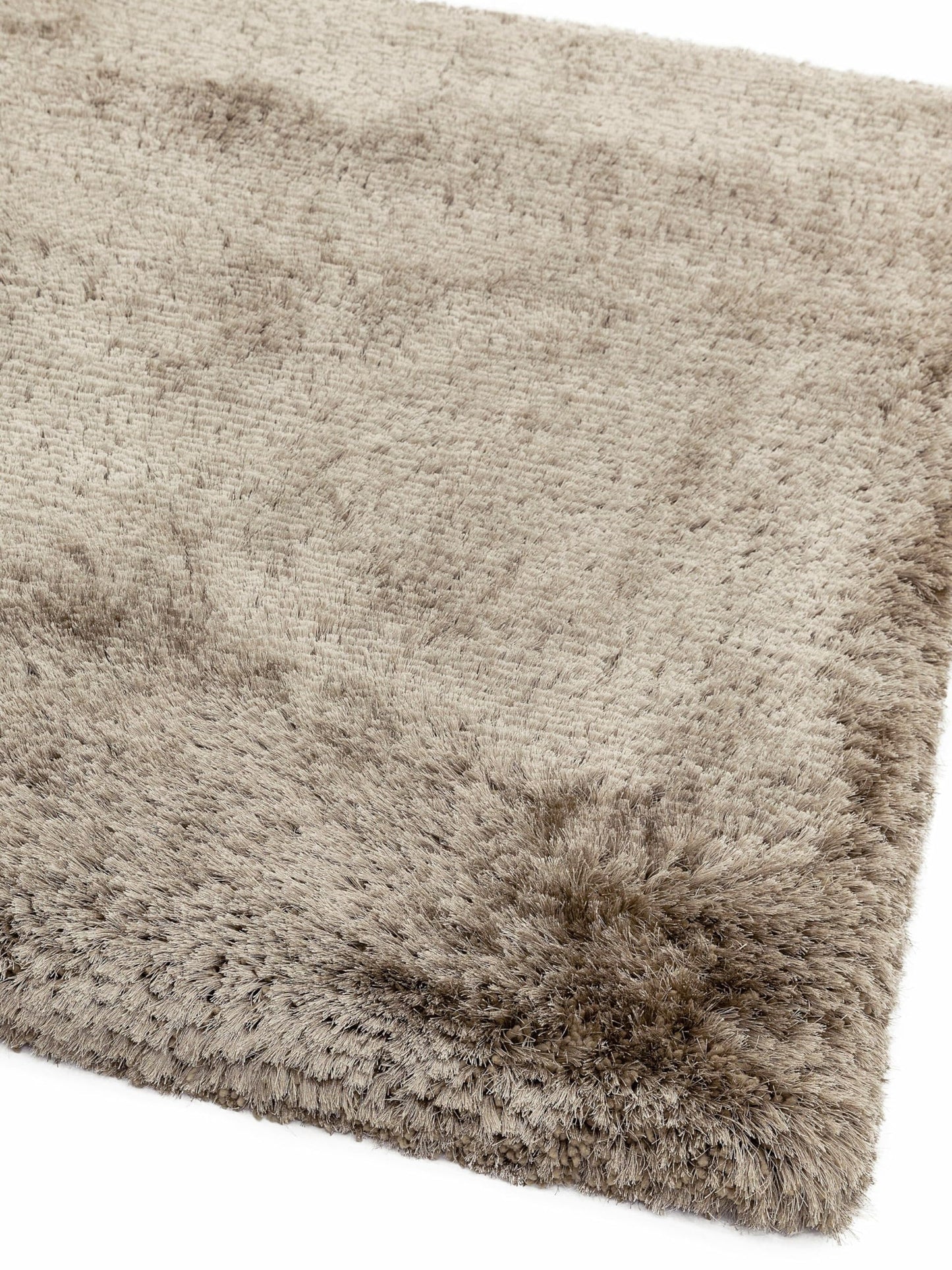 Plüschiger Shaggy-Teppich für Wohnzimmer und Schlafzimmer, Hochflor, dick, flauschig, handgefertigt, fusselfrei, seidig, schimmernd, glänzend, einfarbig, Hochflor-Teppich