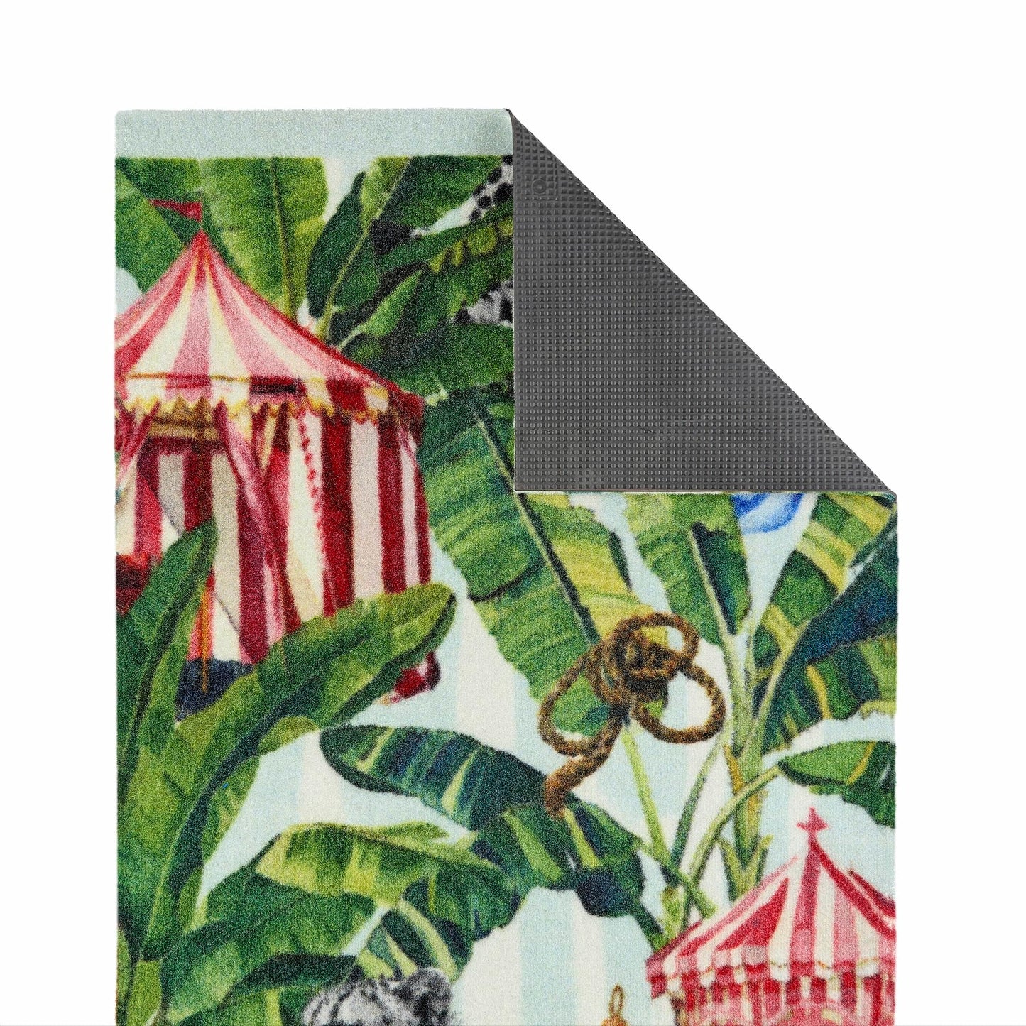 Waschbarer, tropischer Teppich von Studio, rutschfeste Matte für Küche, Flur, Hauseingang, mehrfarbig, 65 x 150 cm (2'4" x 5')