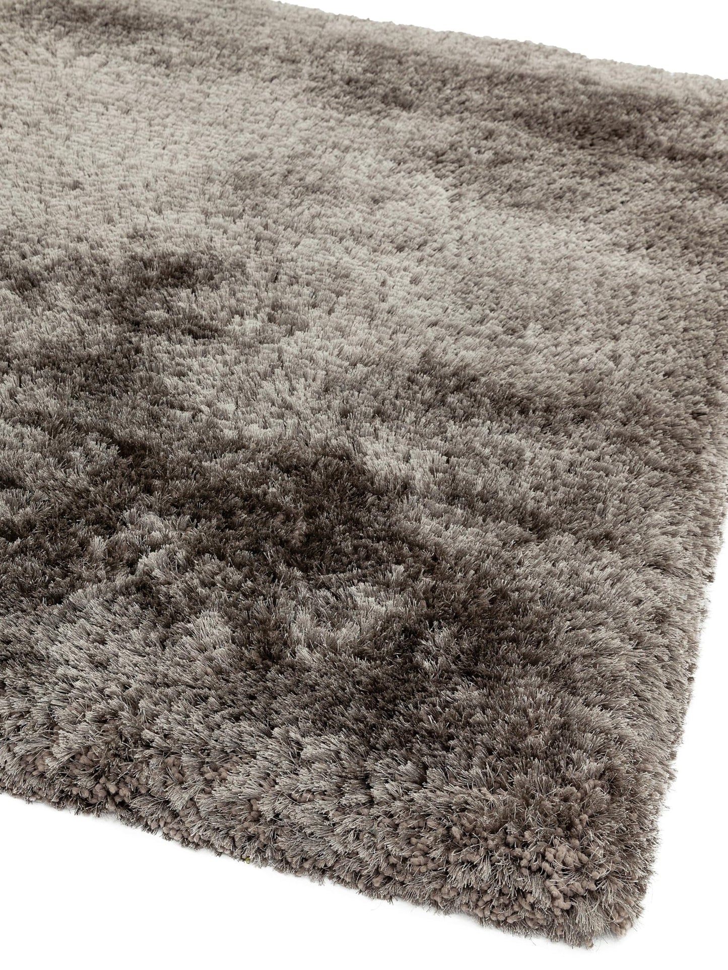 Plüschiger Shaggy-Teppich für Wohnzimmer und Schlafzimmer, Hochflor, dick, flauschig, handgefertigt, fusselfrei, seidig, schimmernd, glänzend, einfarbig, Hochflor-Teppich