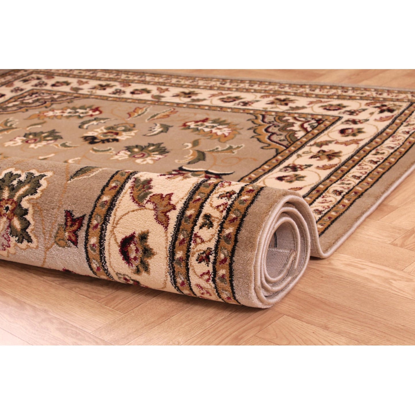 Sherborne Beige Rug Traditional Classic Oriental Bedroom Living Room Rug