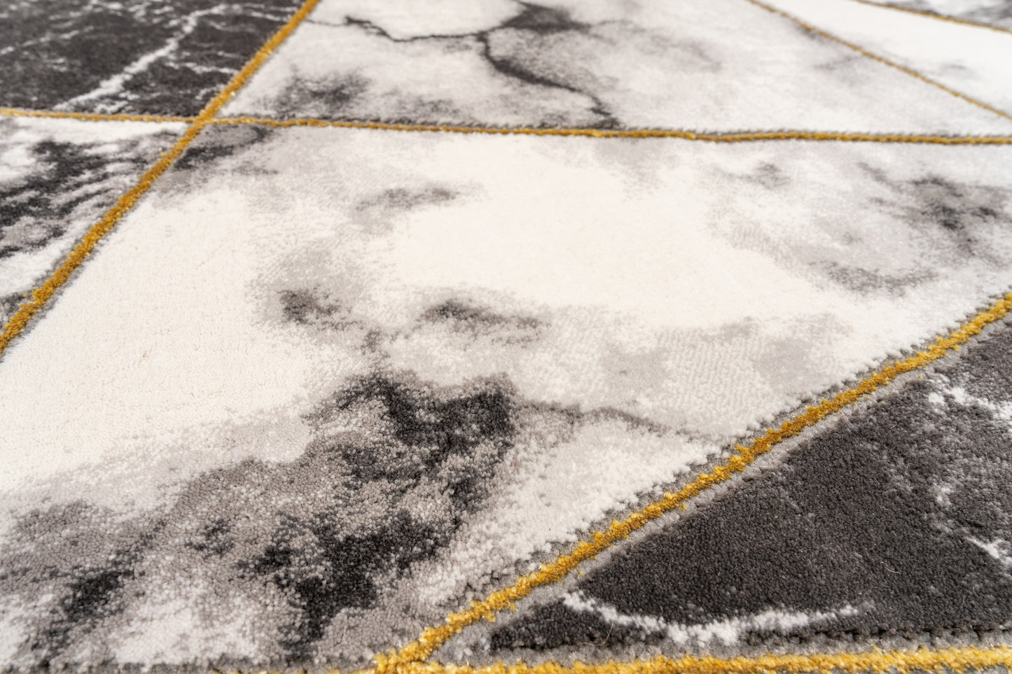 Bianco 185MA Luxurious Abstract Design Rug in Black Cream