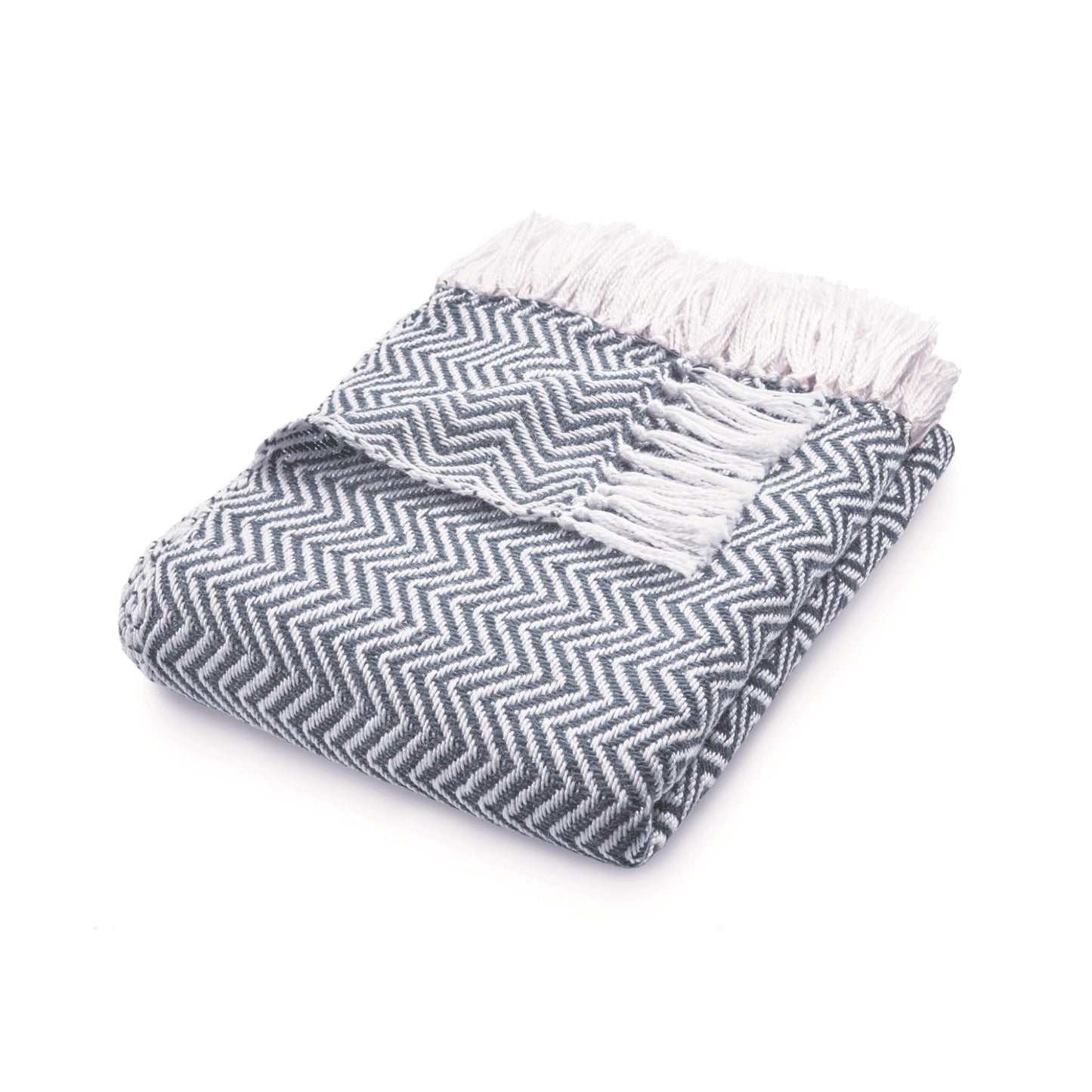Hug Rug Woven Herringbone Throw Blanket Bed Sofa Chair Cover in 130 x180 cm