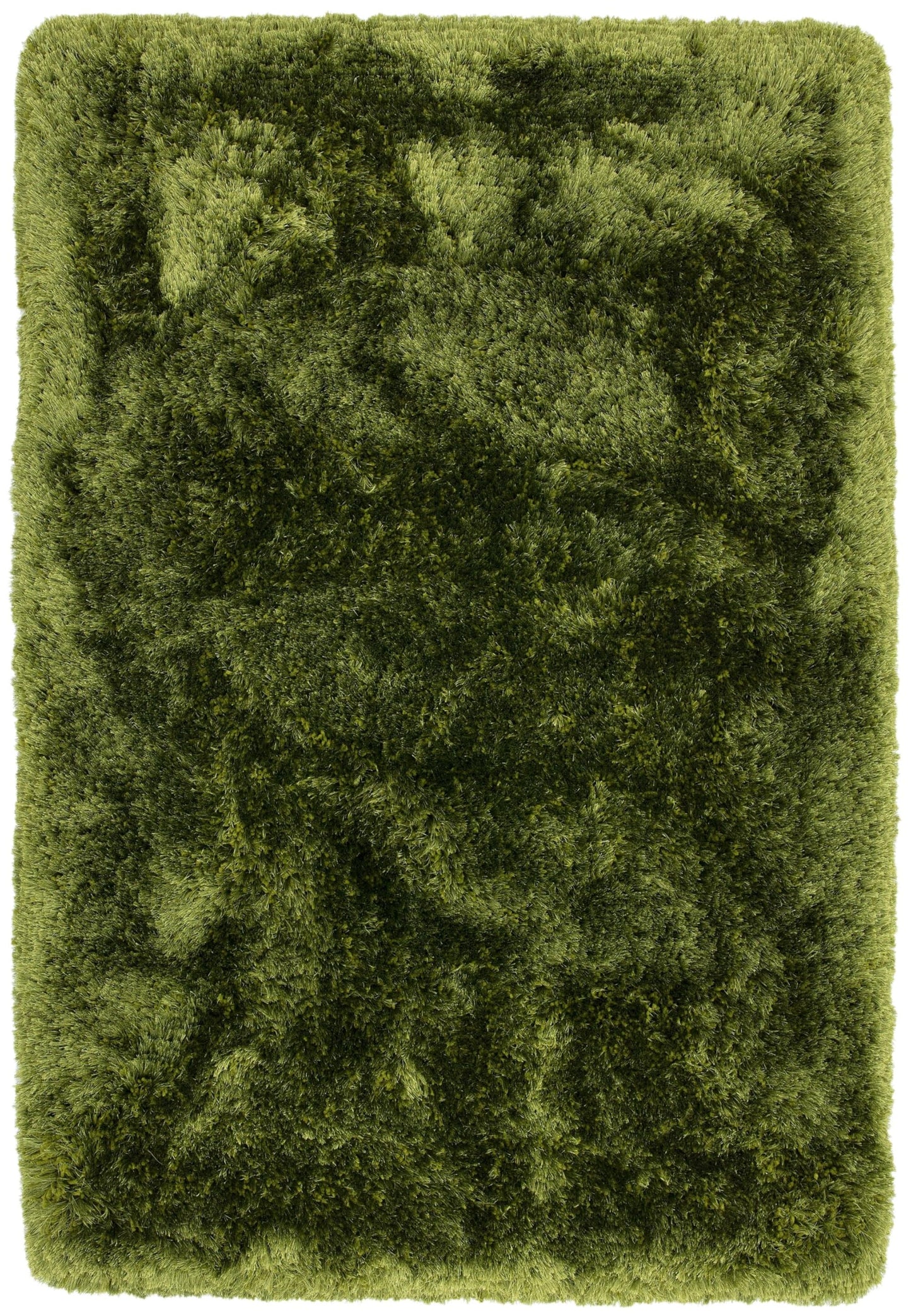 Plüschiger Shaggy-Teppich für Wohnzimmer und Schlafzimmer, Hochflor, dick, flauschig, handgefertigt, fusselfrei, seidig, schimmernd, glänzend, einfarbig, Hochflor-Teppich