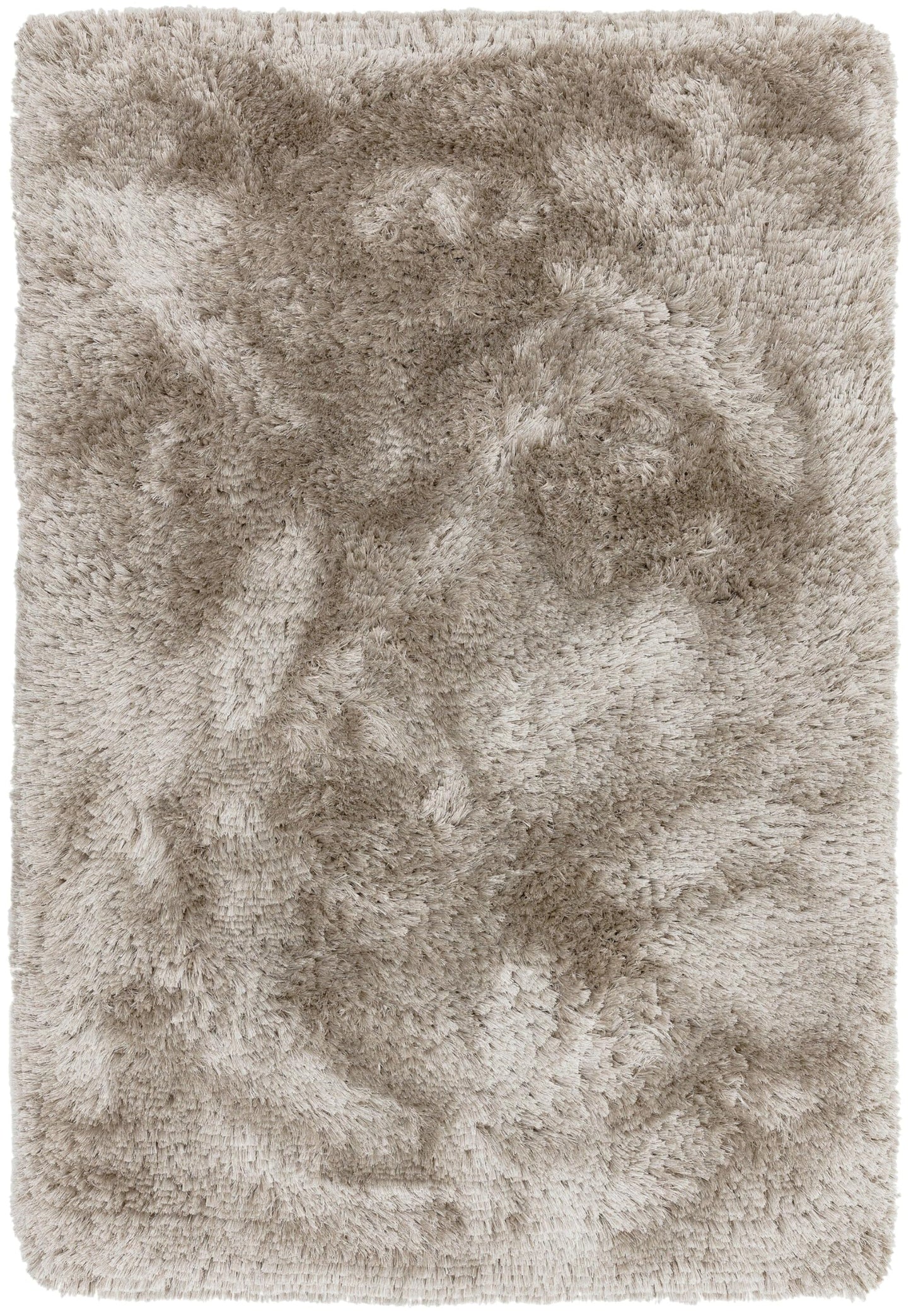 Plüschiger Shaggy-Teppich für Wohnzimmer und Schlafzimmer, Hochflor, dick, flauschig, handgefertigt, fusselfrei, seidig, schimmernd, glänzend, einfarbig, Hochflor-Teppich