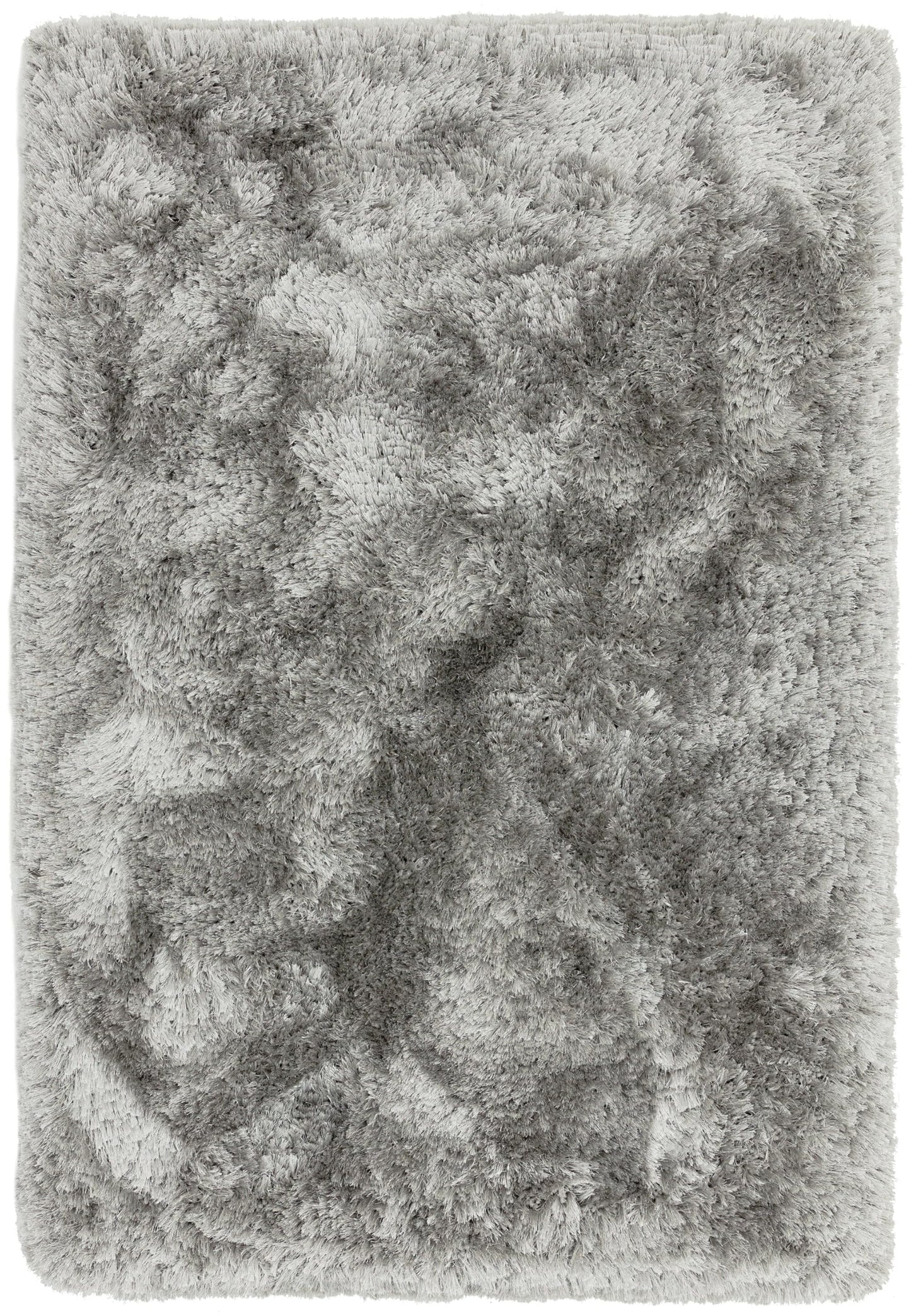 Plüschiger Shaggy-Teppich für Wohnzimmer und Schlafzimmer, Hochflor, dick, flauschig, handgefertigt, fusselfrei, seidig, schimmernd, glänzend, einfarbig, Hochflor-Teppich