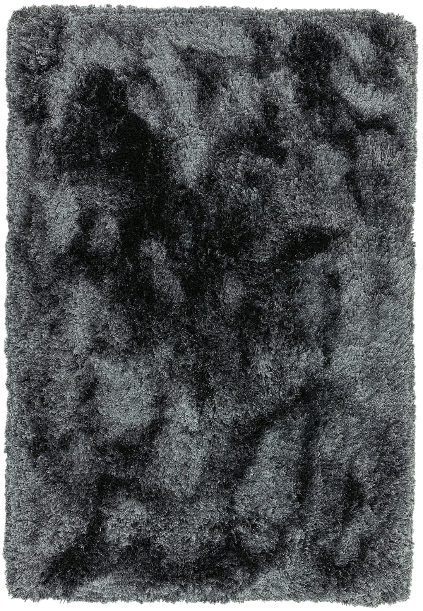 Plüschiger Shaggy-Teppich für Wohnzimmer und Schlafzimmer, Hochflor, dick, flauschig, handgefertigt, fusselfrei, seidig, schimmernd, glänzend, einfarbig, Hochflor-Teppich