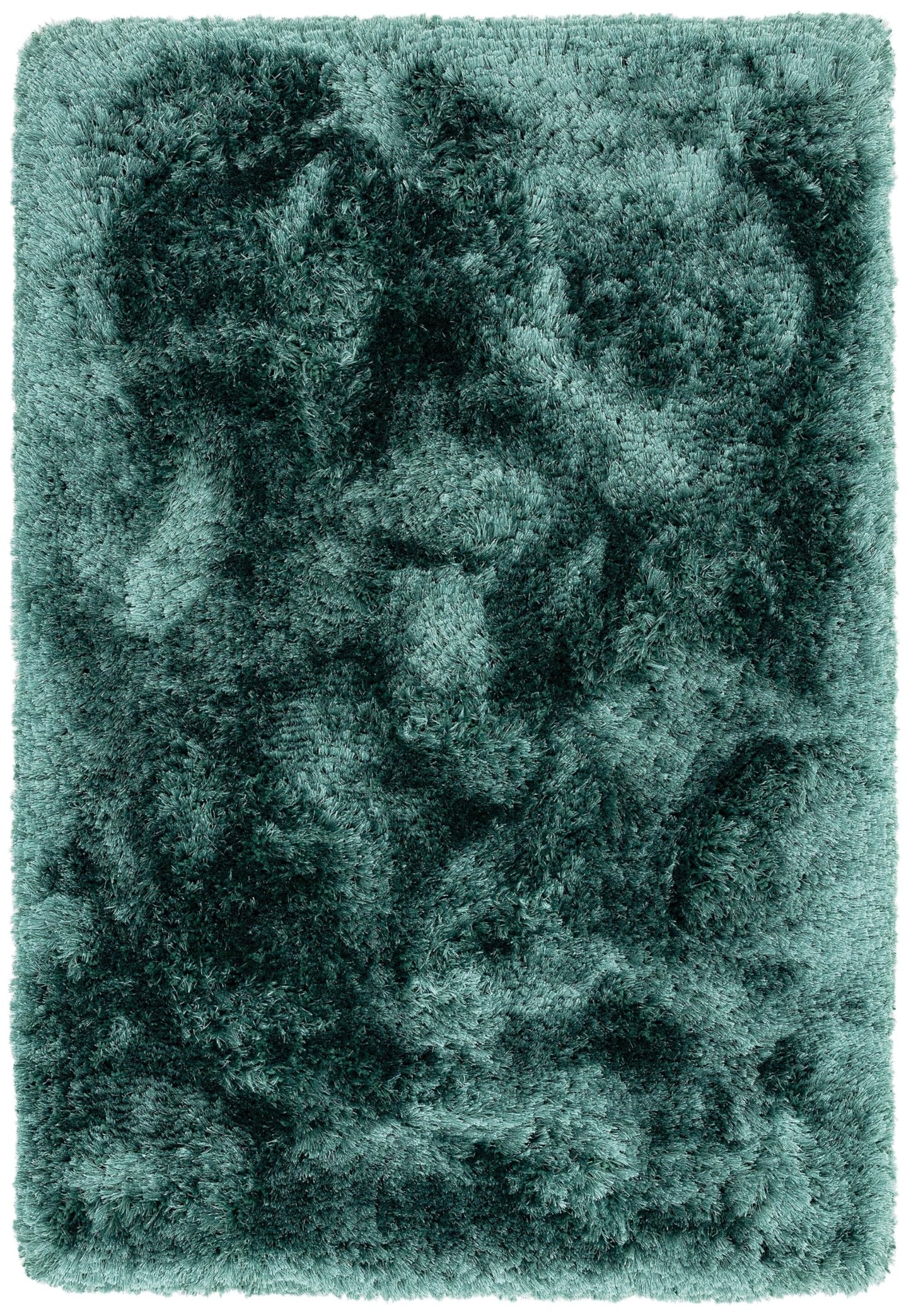 Plüschiger Shaggy-Teppich für Wohnzimmer und Schlafzimmer, Hochflor, dick, flauschig, handgefertigt, fusselfrei, seidig, schimmernd, glänzend, einfarbig, Hochflor-Teppich