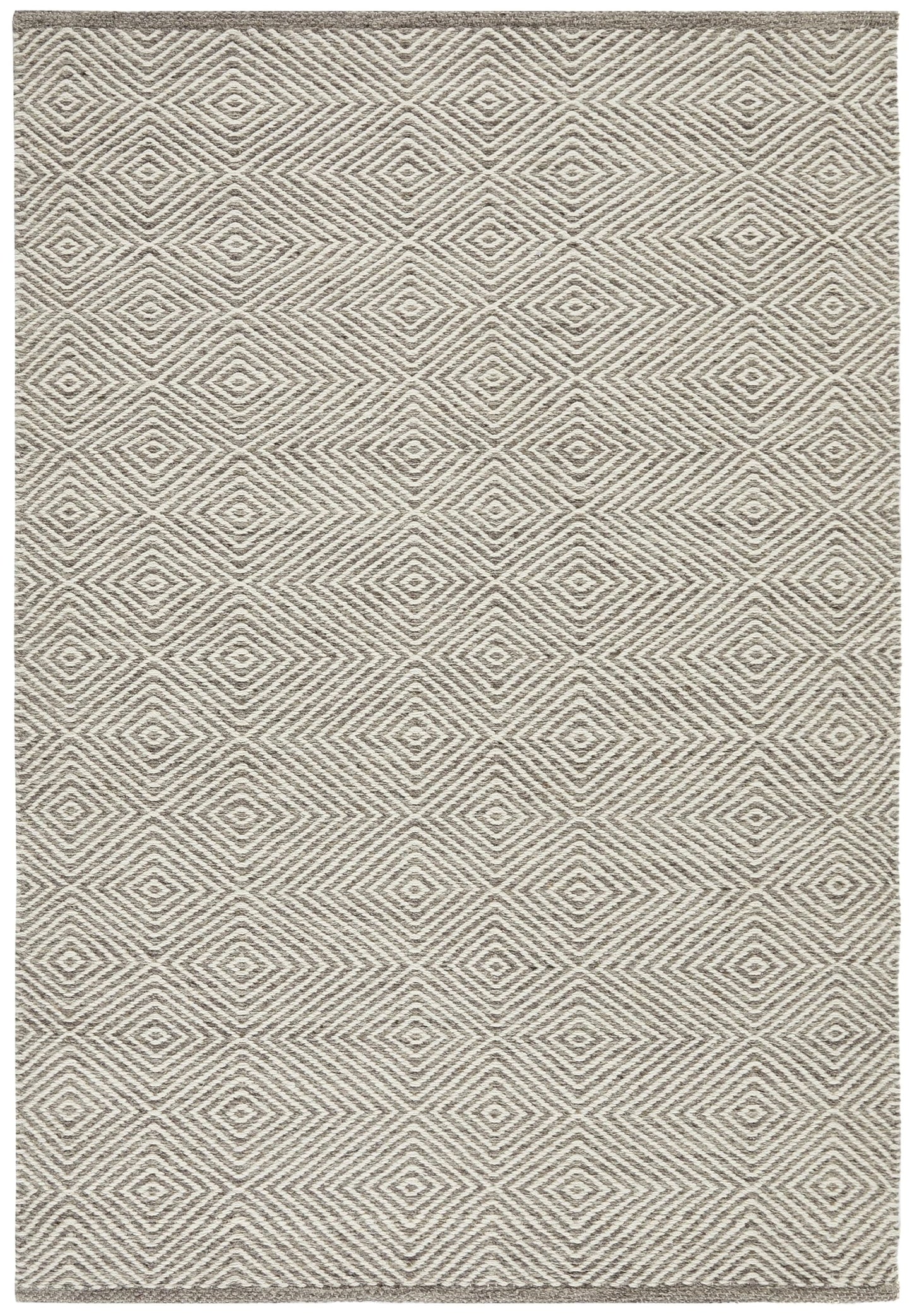 Flatweave Hand Woven Wool Rug for Living Room Dining Room Bedroom Kitchen Geometric Diamond Pattern Home Decor Area Rug