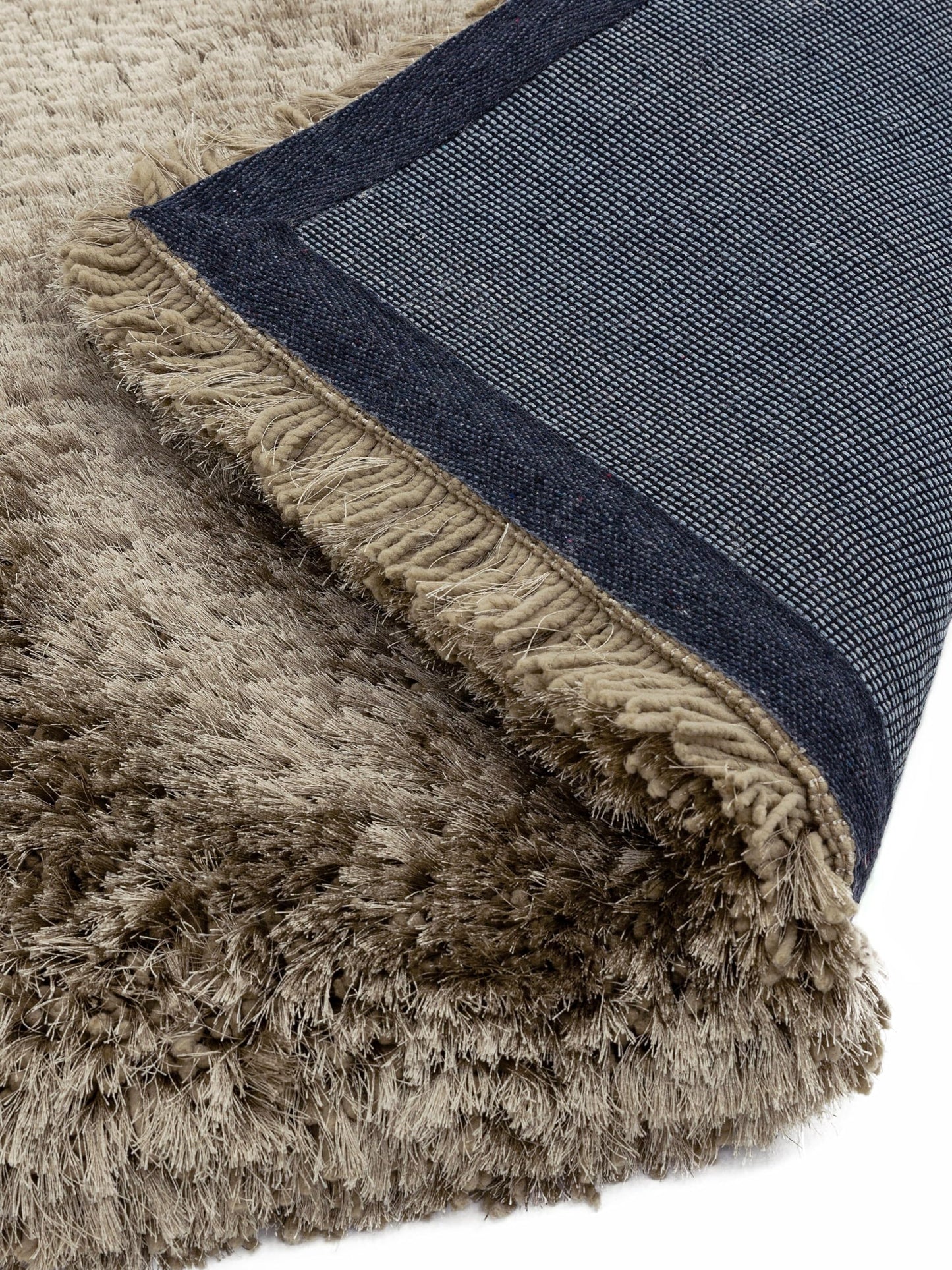 Plüschiger Shaggy-Teppich für Wohnzimmer und Schlafzimmer, Hochflor, dick, flauschig, handgefertigt, fusselfrei, seidig, schimmernd, glänzend, einfarbig, Hochflor-Teppich