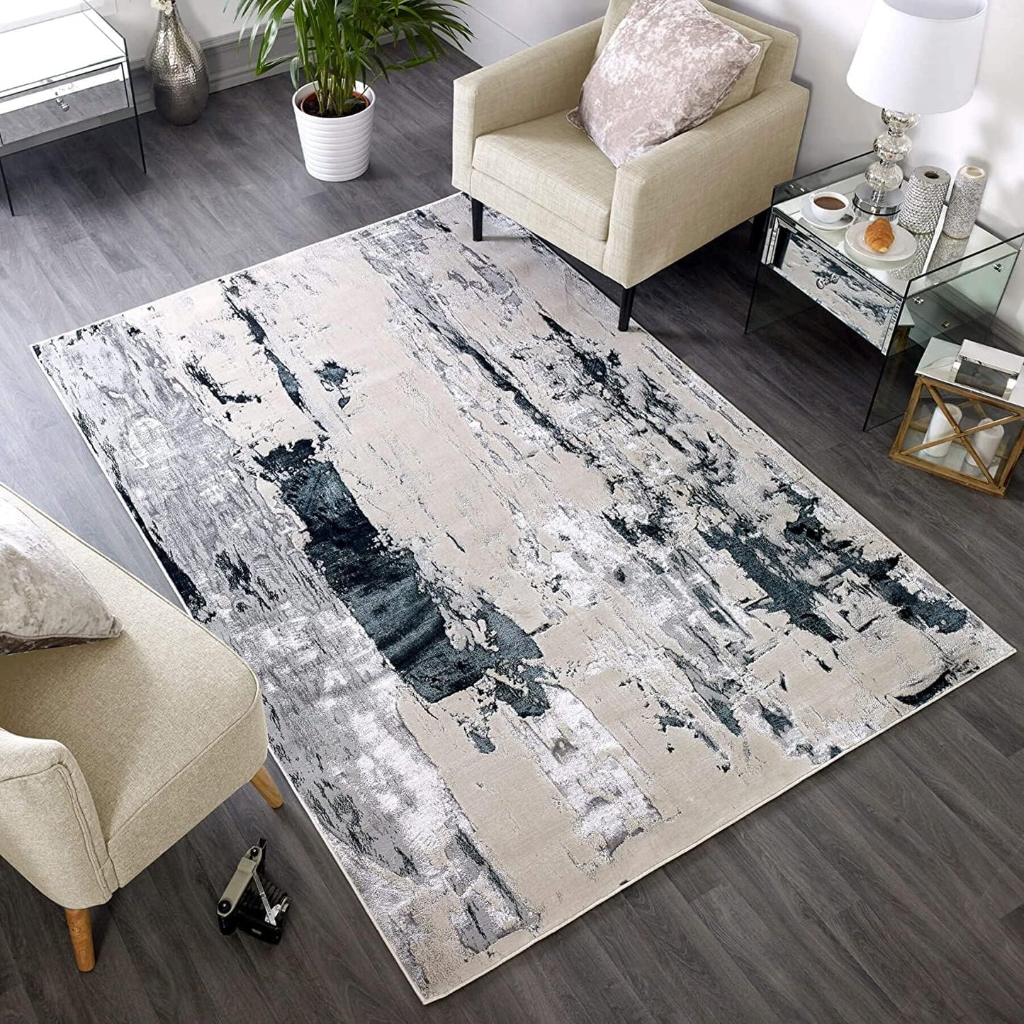 Aurora Rugs – Abstrakter Wohnzimmerteppich mit seidigem Schimmereffekt | Luxuriöse Marmordesigns in 20 Stilen