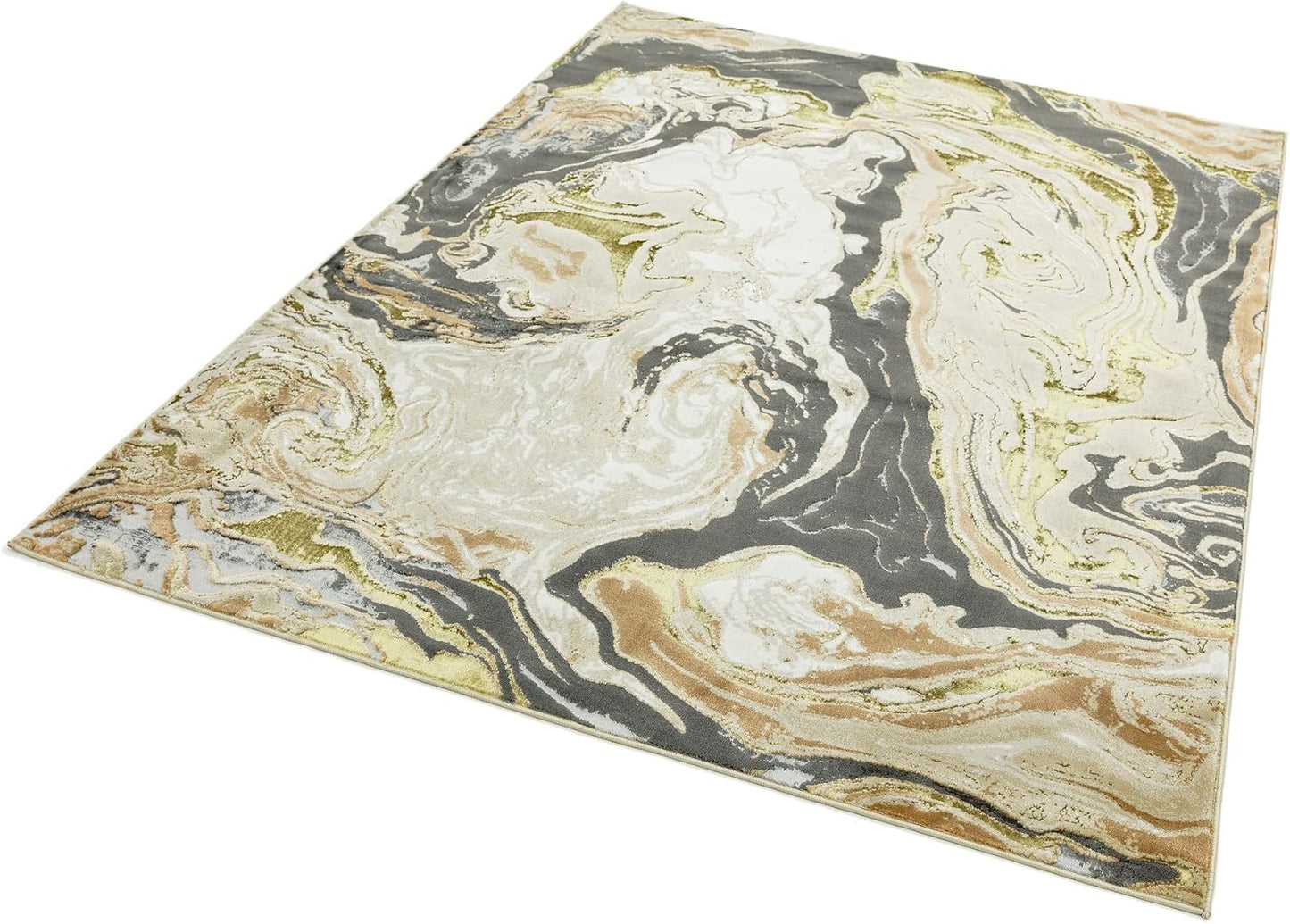 Aurora Rugs – Abstrakter Wohnzimmerteppich mit seidigem Schimmereffekt | Luxuriöse Marmordesigns in 20 Stilen