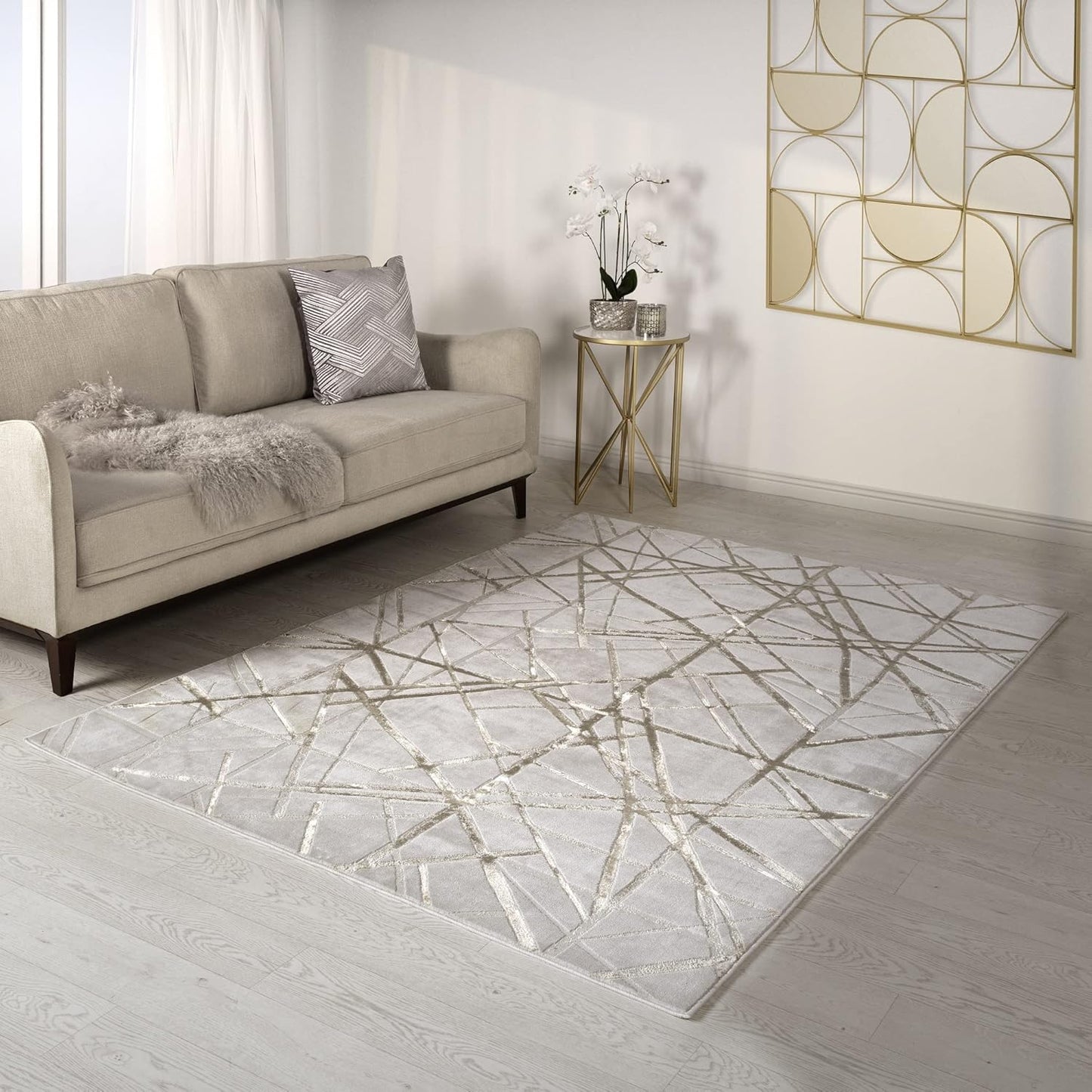Aurora Rugs – Abstrakter Wohnzimmerteppich mit seidigem Schimmereffekt | Luxuriöse Marmordesigns in 20 Stilen